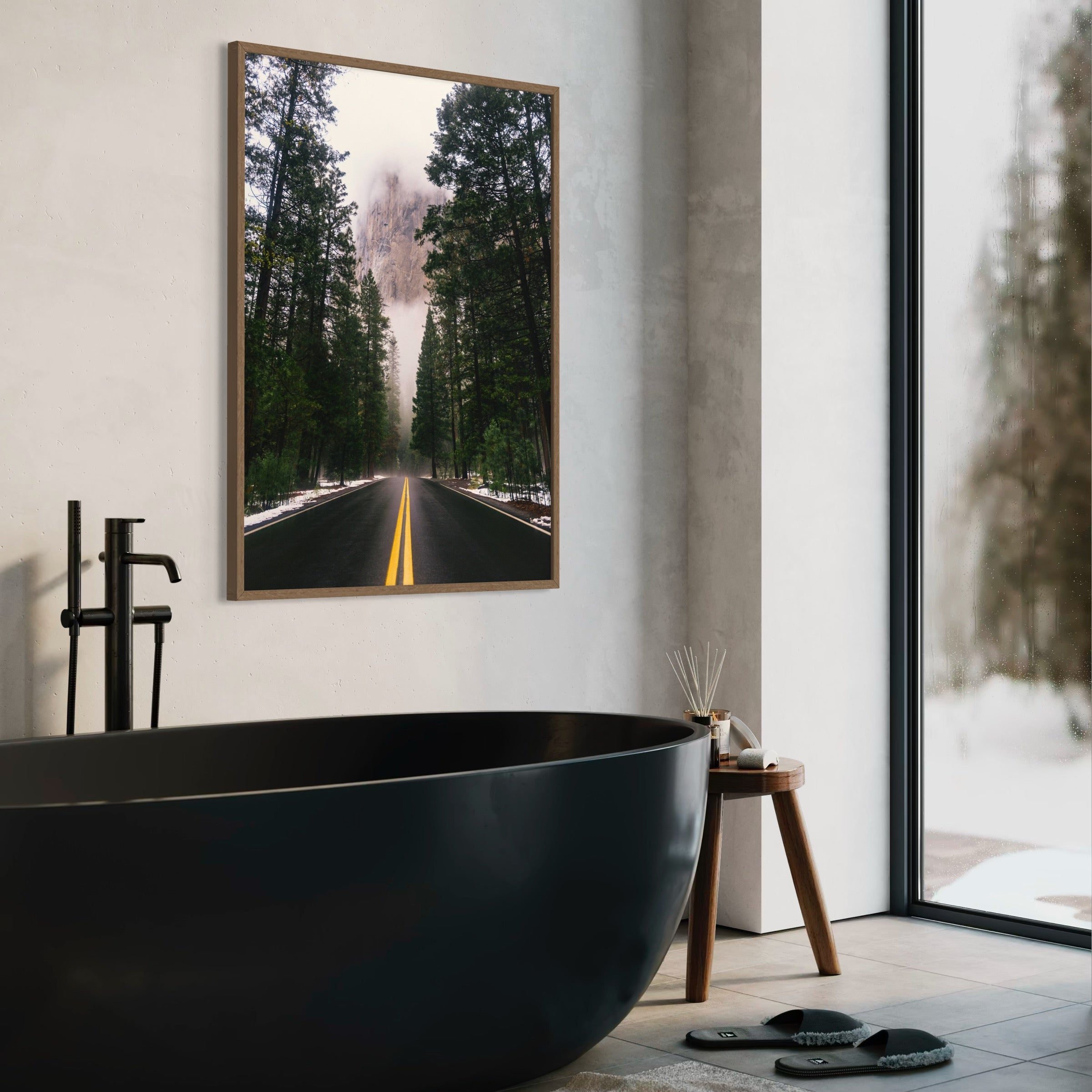 Road to Yosemite - Moderno Wall Art Wall Art