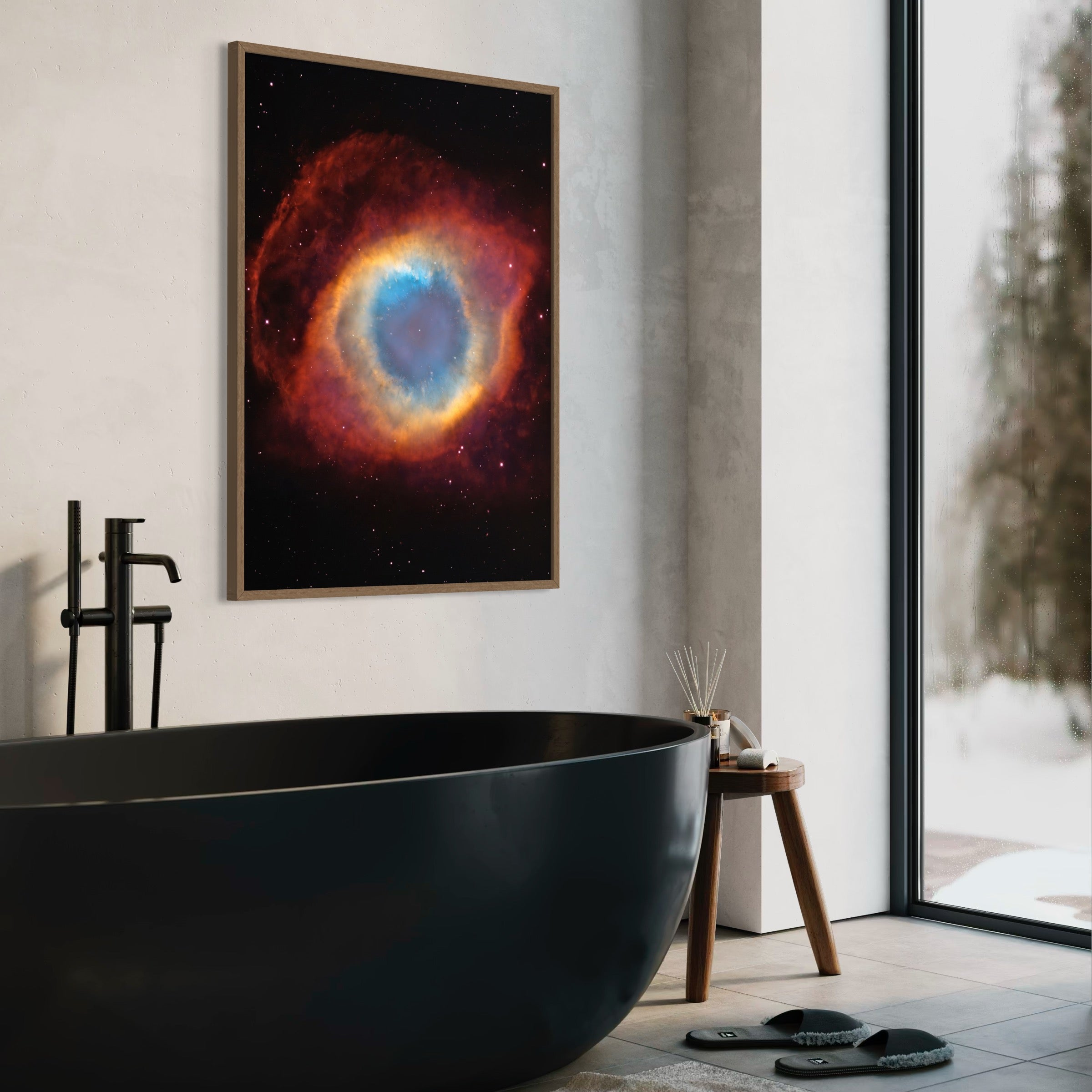 Helix Nebula’s Cosmic Gaze - Moderno Wall Art Wall Art