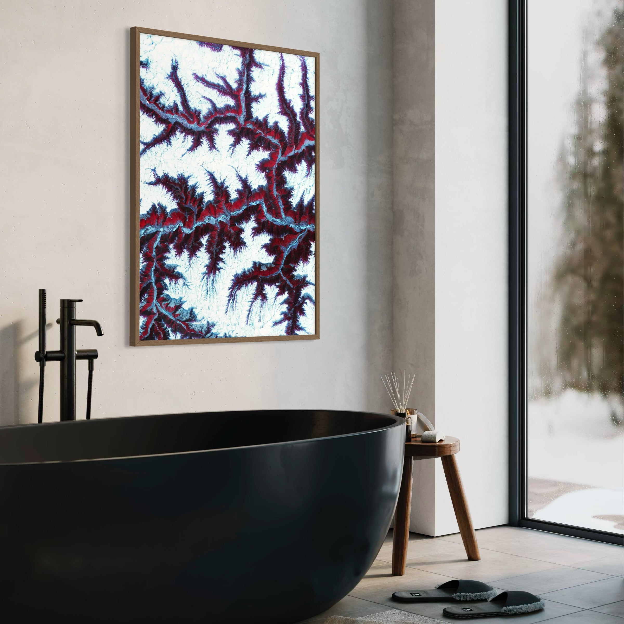 Himalayan Heights in Infrared - Moderno Wall Art Wall Art