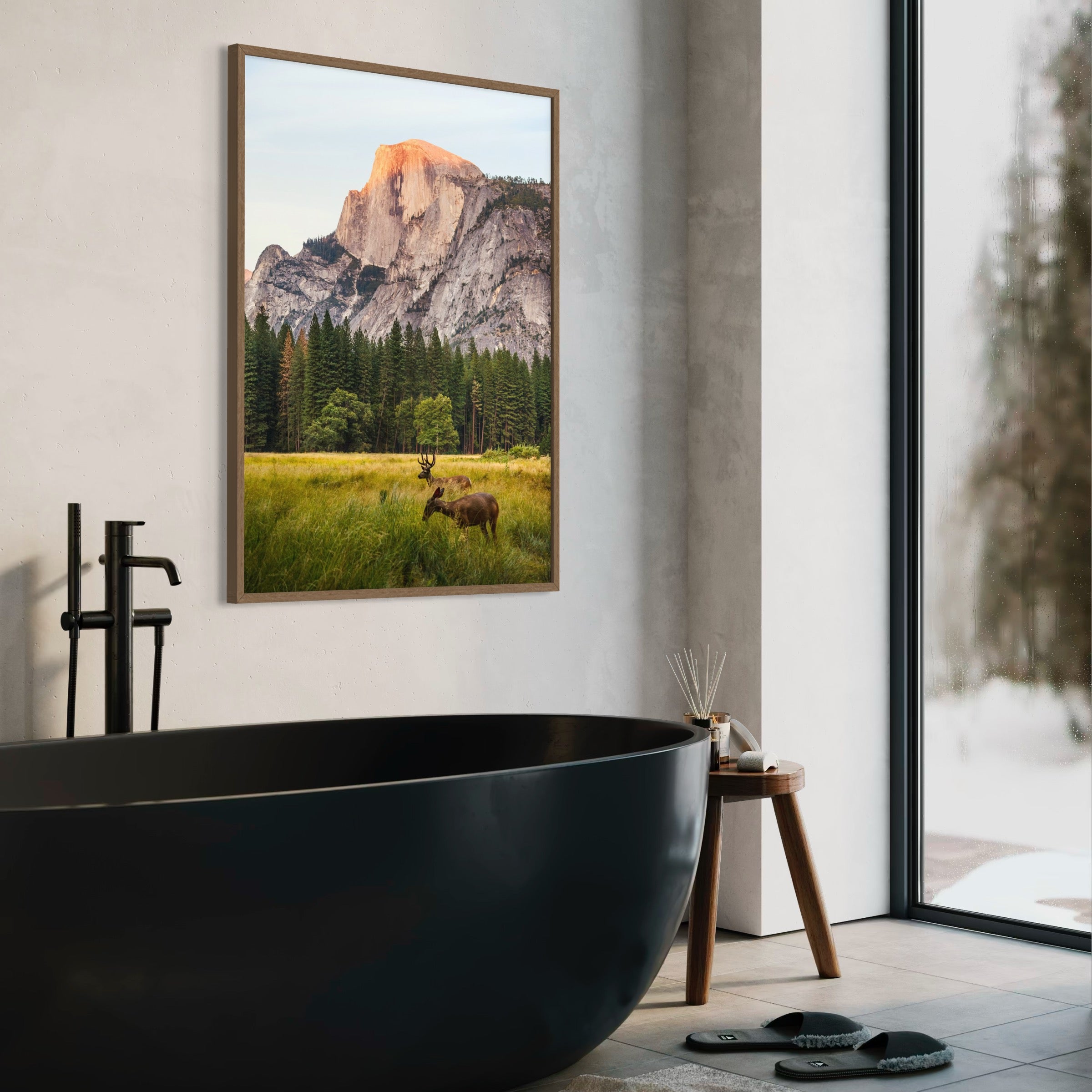 Deer in Yosemite Valley - Moderno Wall Art Wall Art