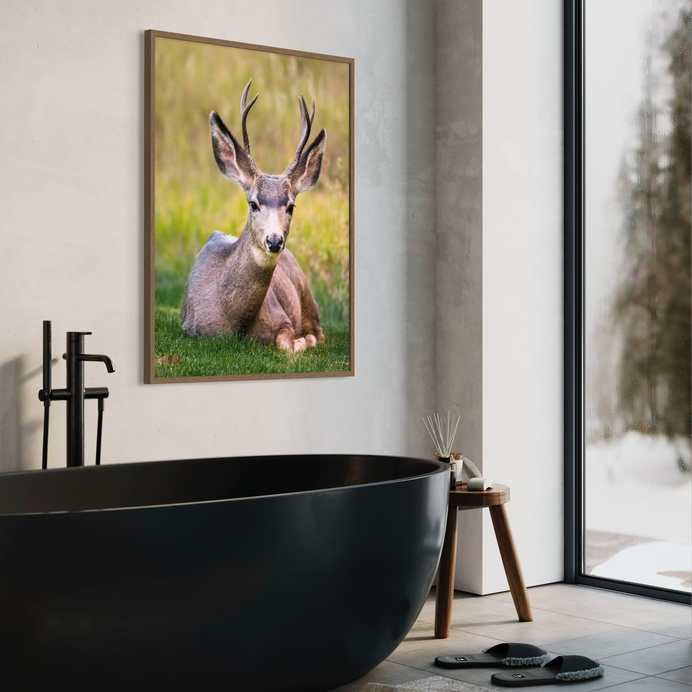 California Mule Deer - Moderno Wall Art Wall Art