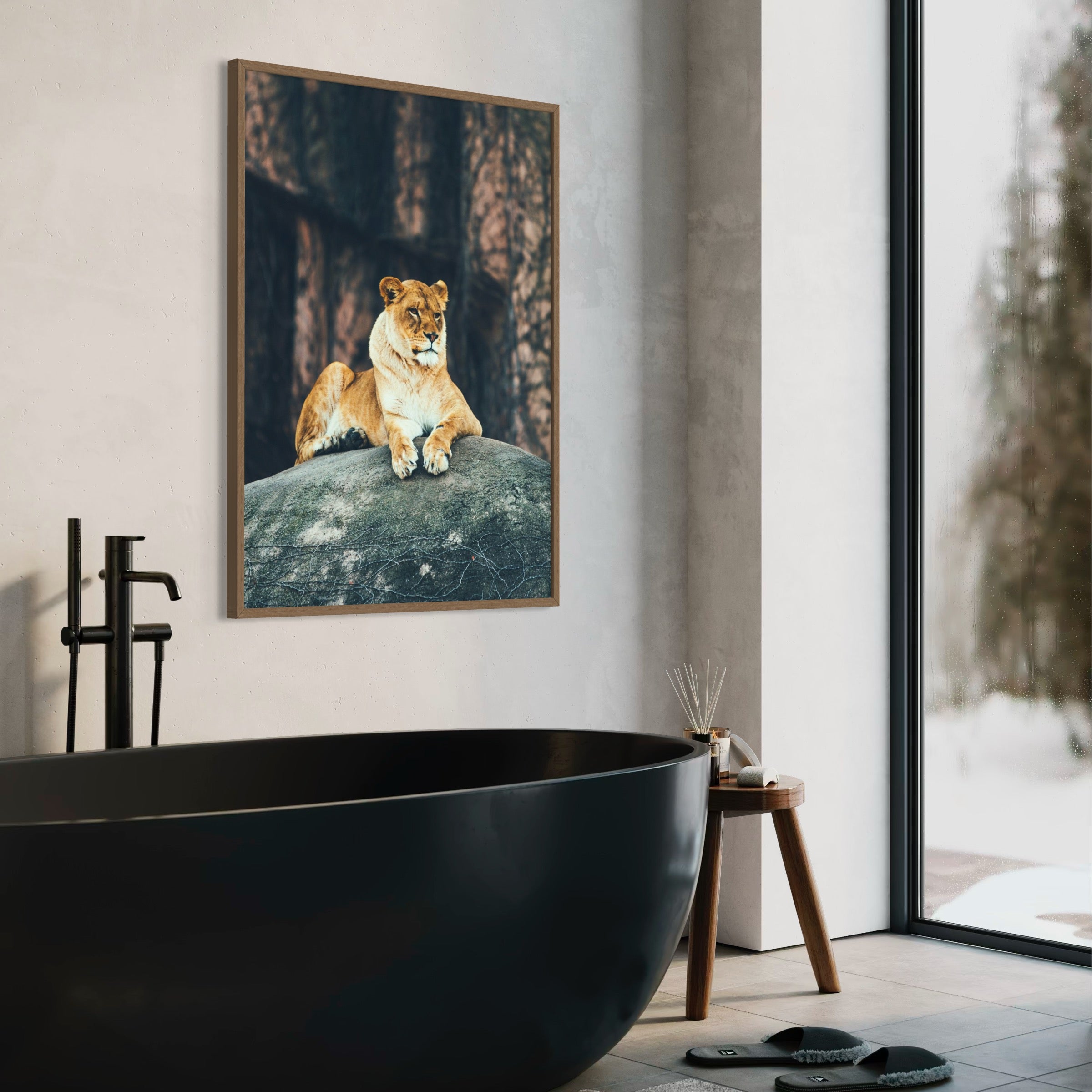 Resting Lioness - Moderno Wall Art Wall Art