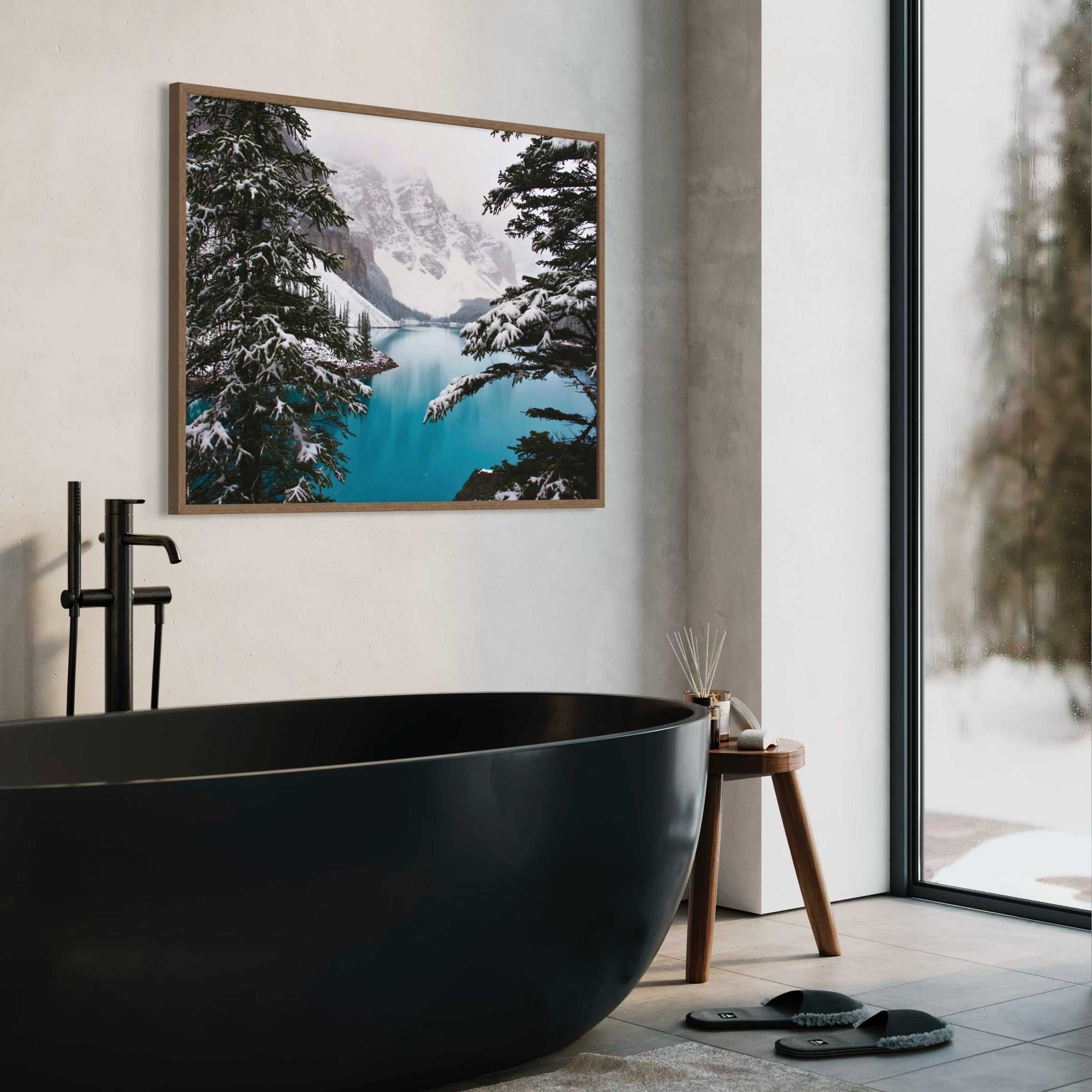 Winter at Lake Louise - Moderno Wall Art Wall Art