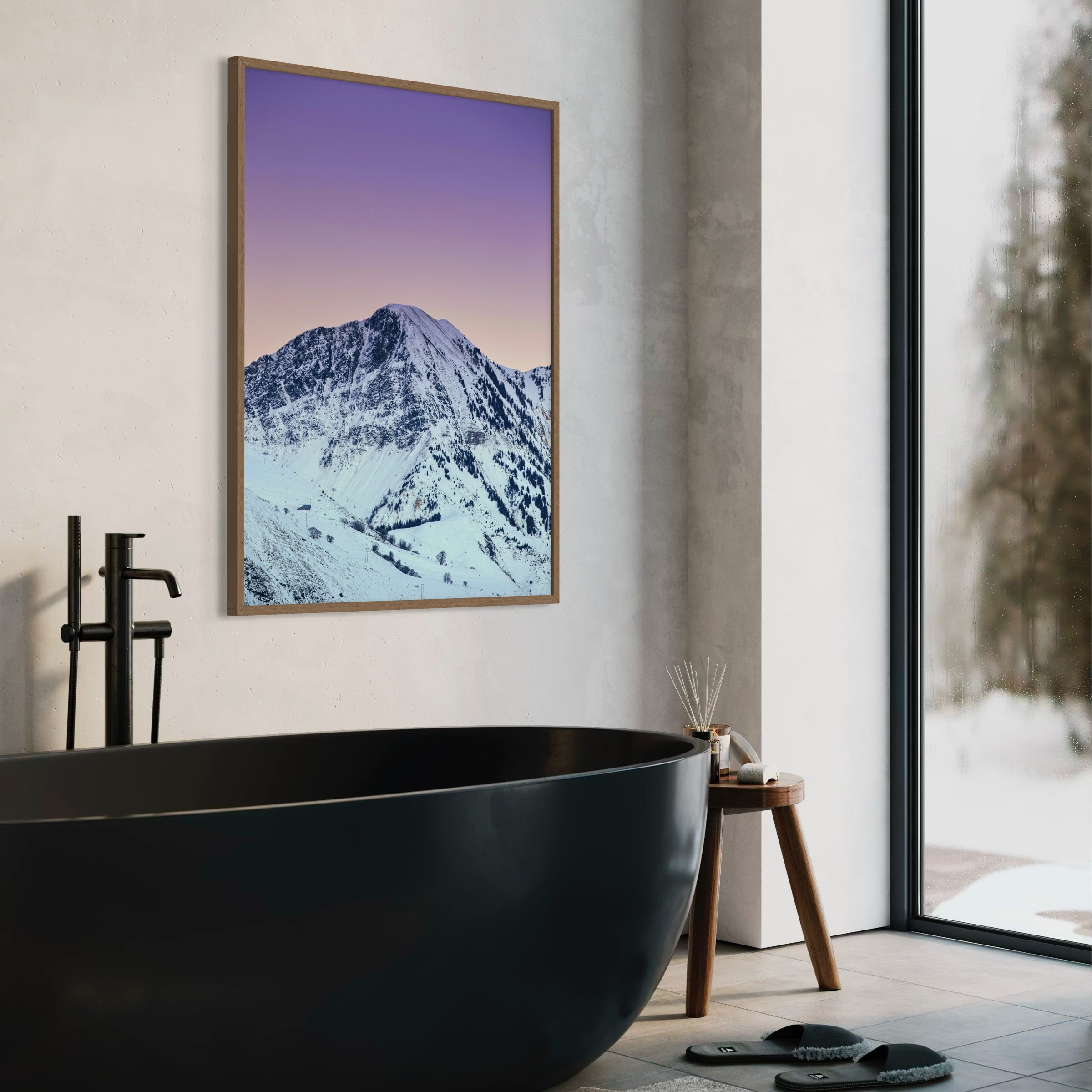 Dawn Over the Peaks - Moderno Wall Art Wall Art