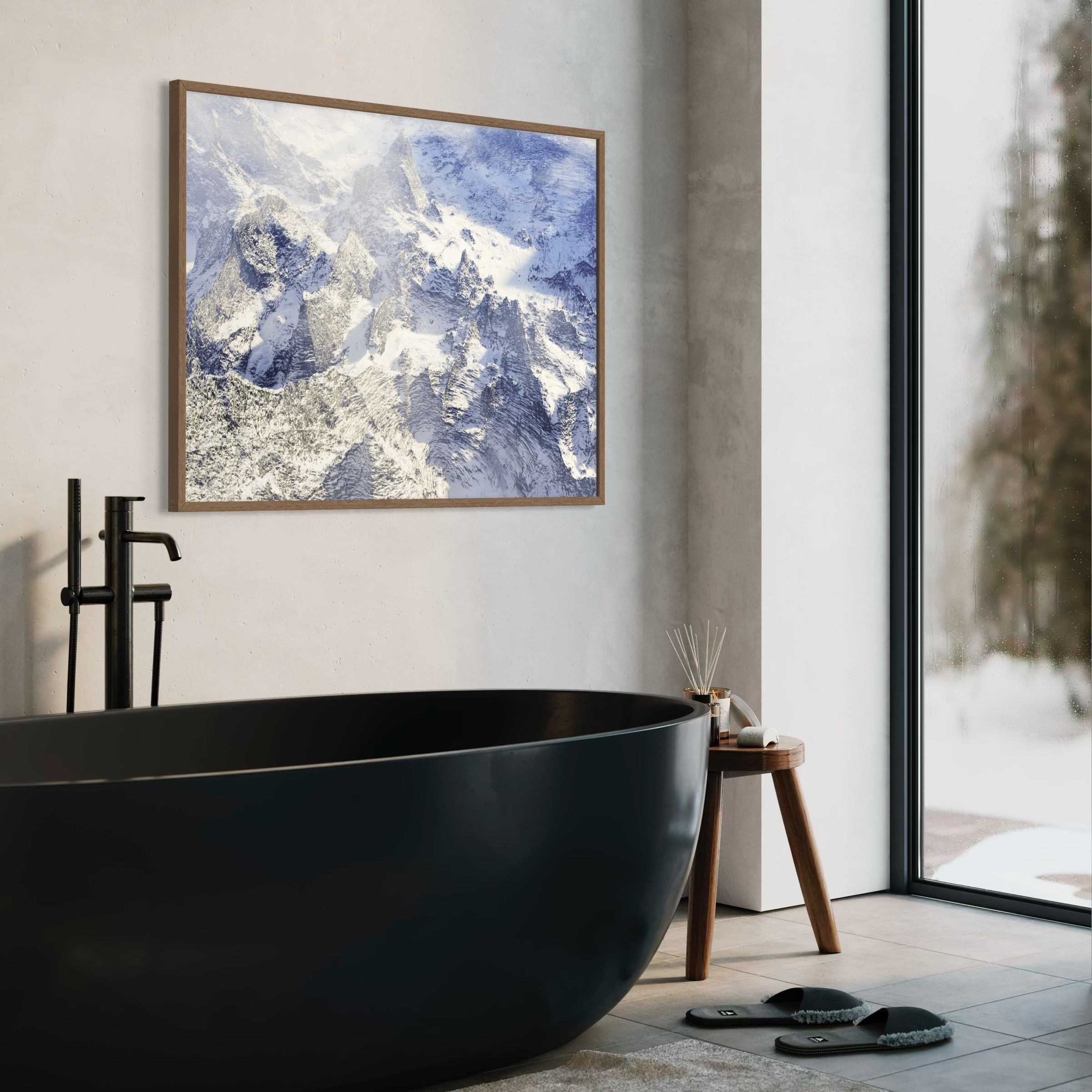 Jagged Mountain Peaks - Moderno Wall Art Wall Art