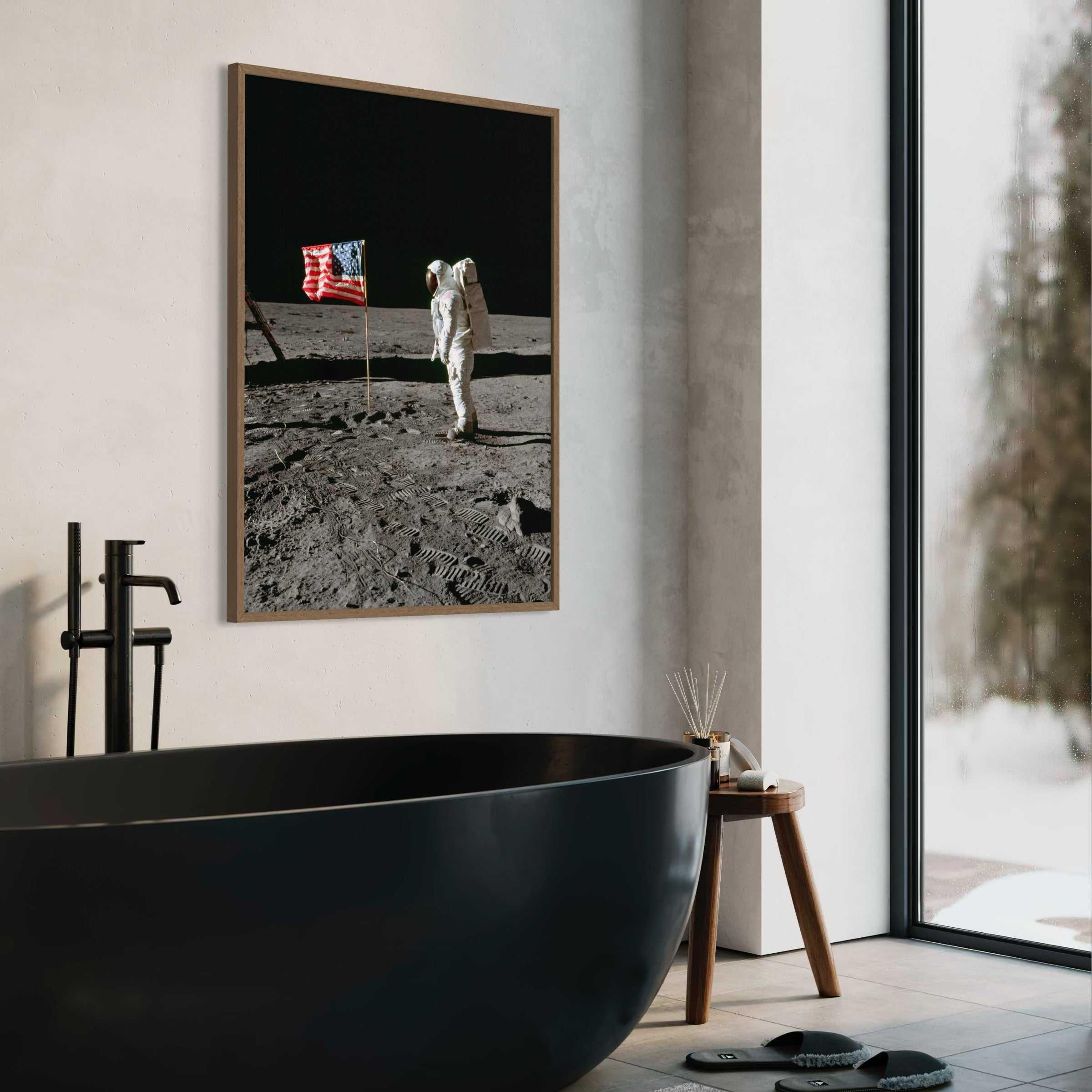 Apollo 11: Lunar Triumph - Moderno Wall Art Wall Art