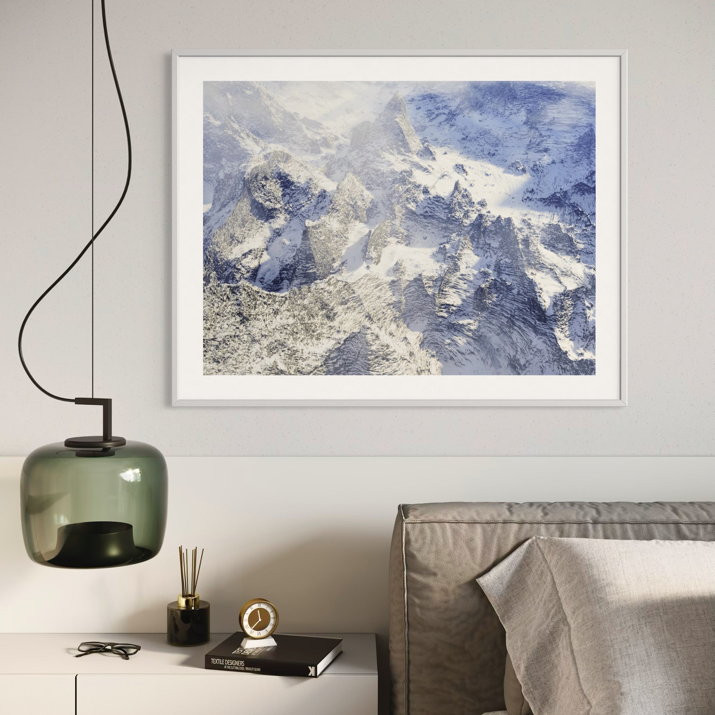 Jagged Mountain Peaks - Moderno Wall Art Wall Art