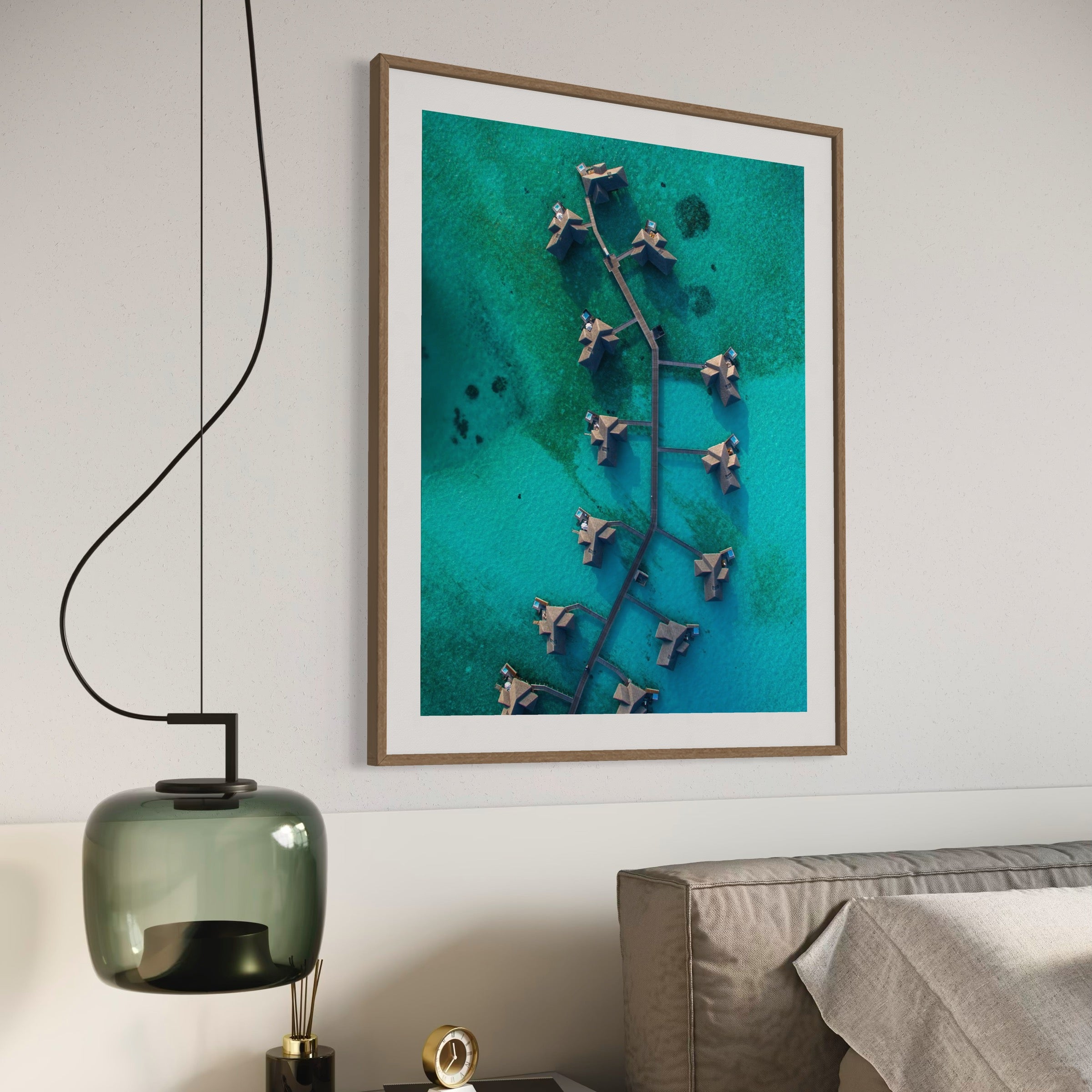 Maldives Beach Huts - Moderno Wall Art Wall Art