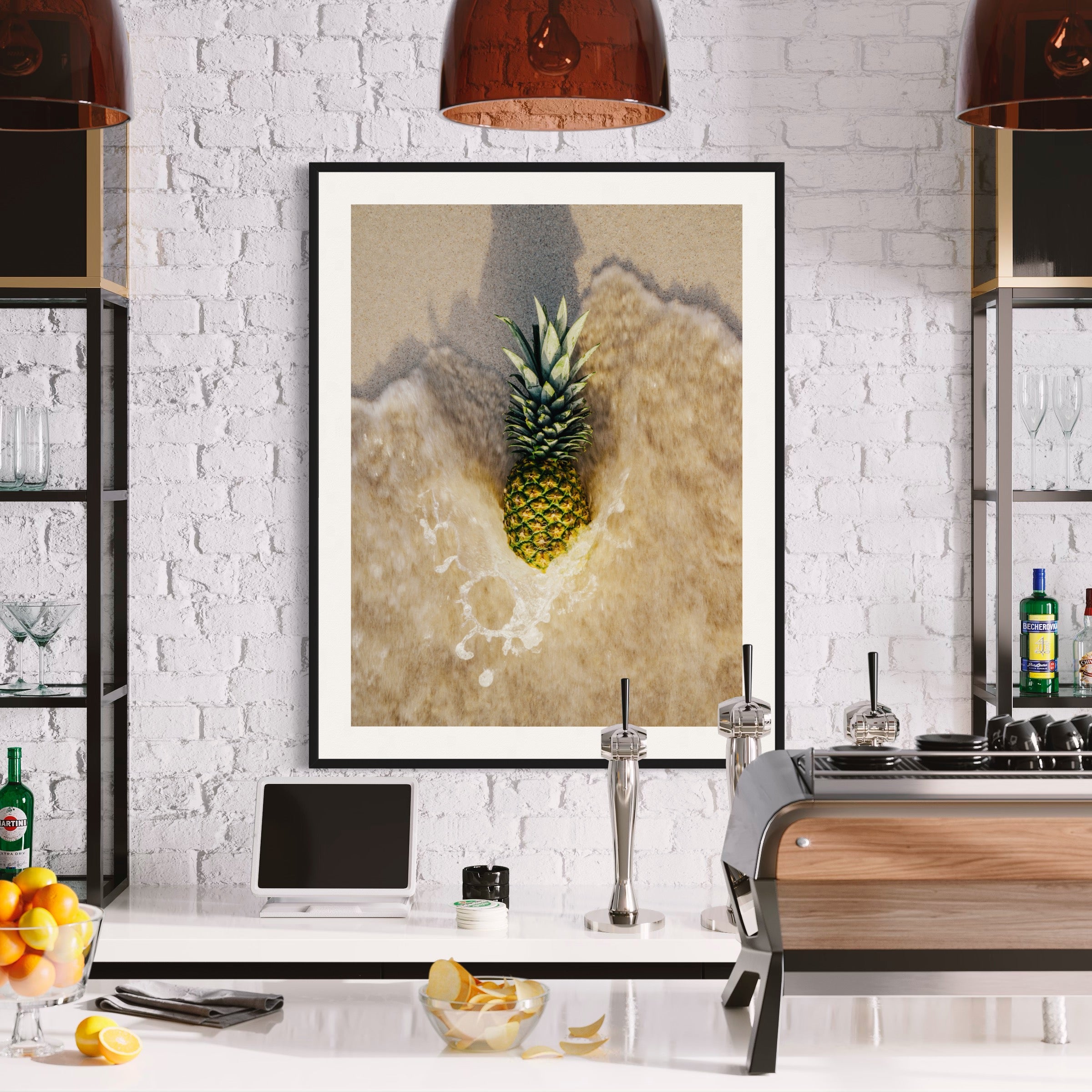 Pineapple Ashore - Moderno Wall Art Wall Art