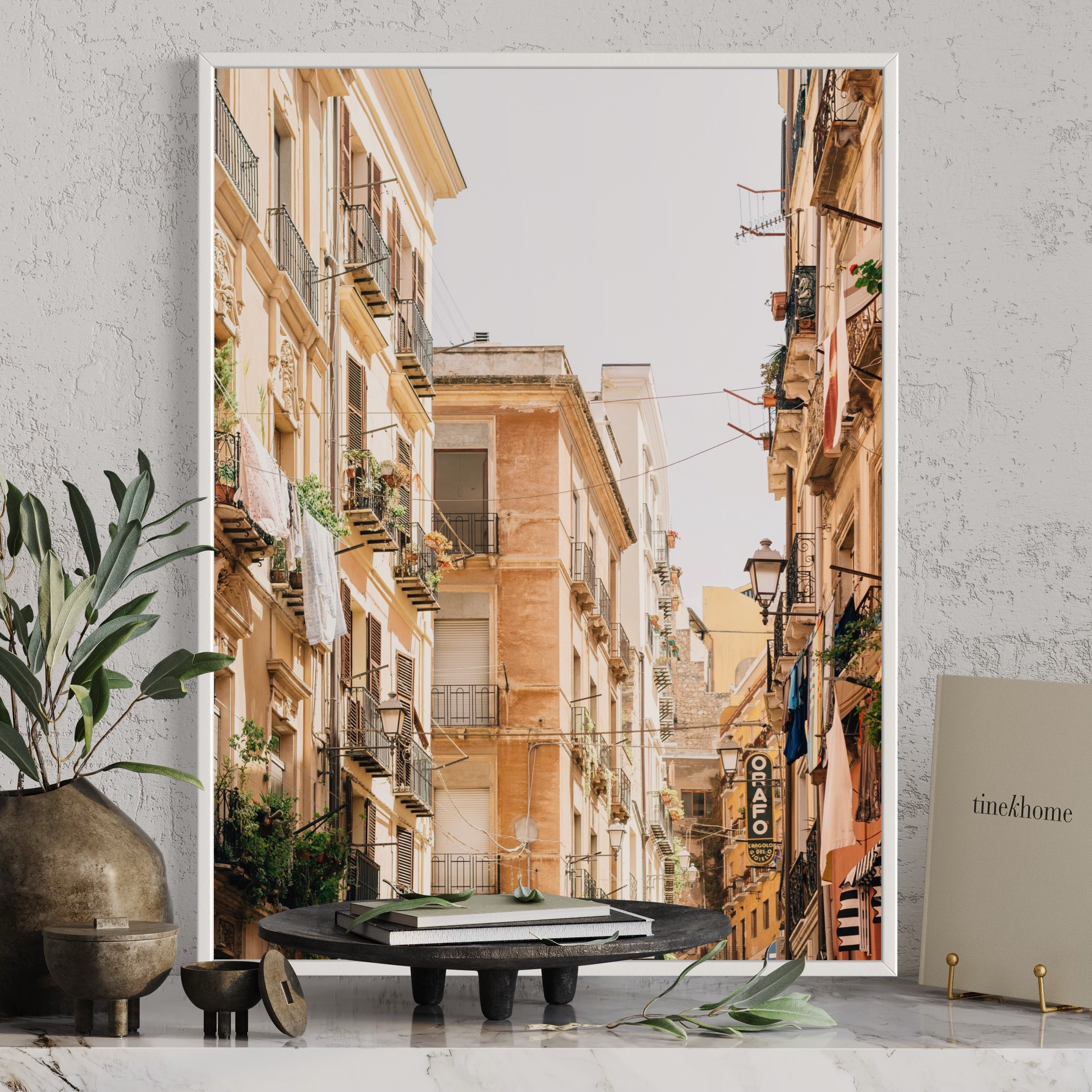 Vintage Italian Neighborhood - Moderno Wall Art Wall Art