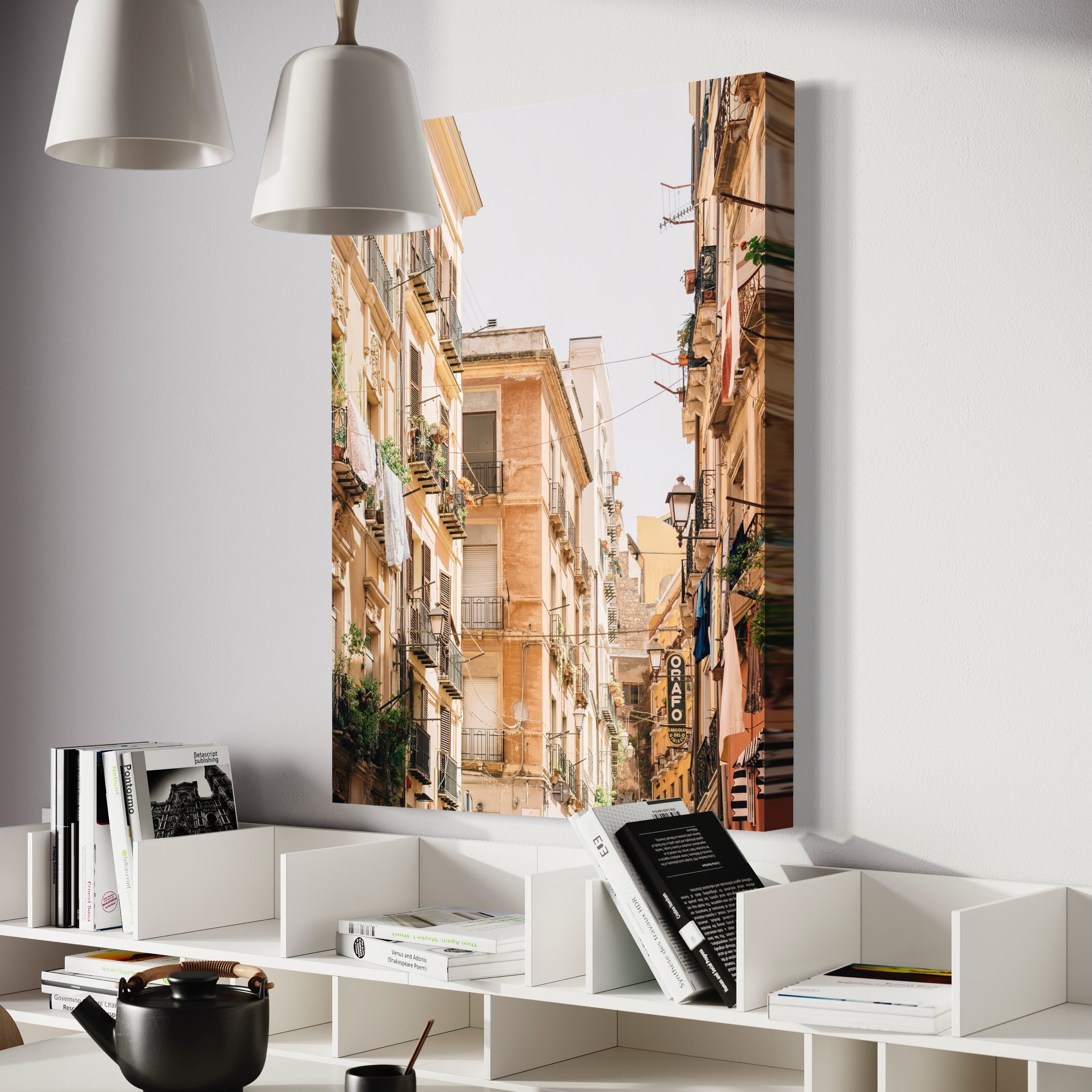 Vintage Italian Neighborhood - Moderno Wall Art Wall Art