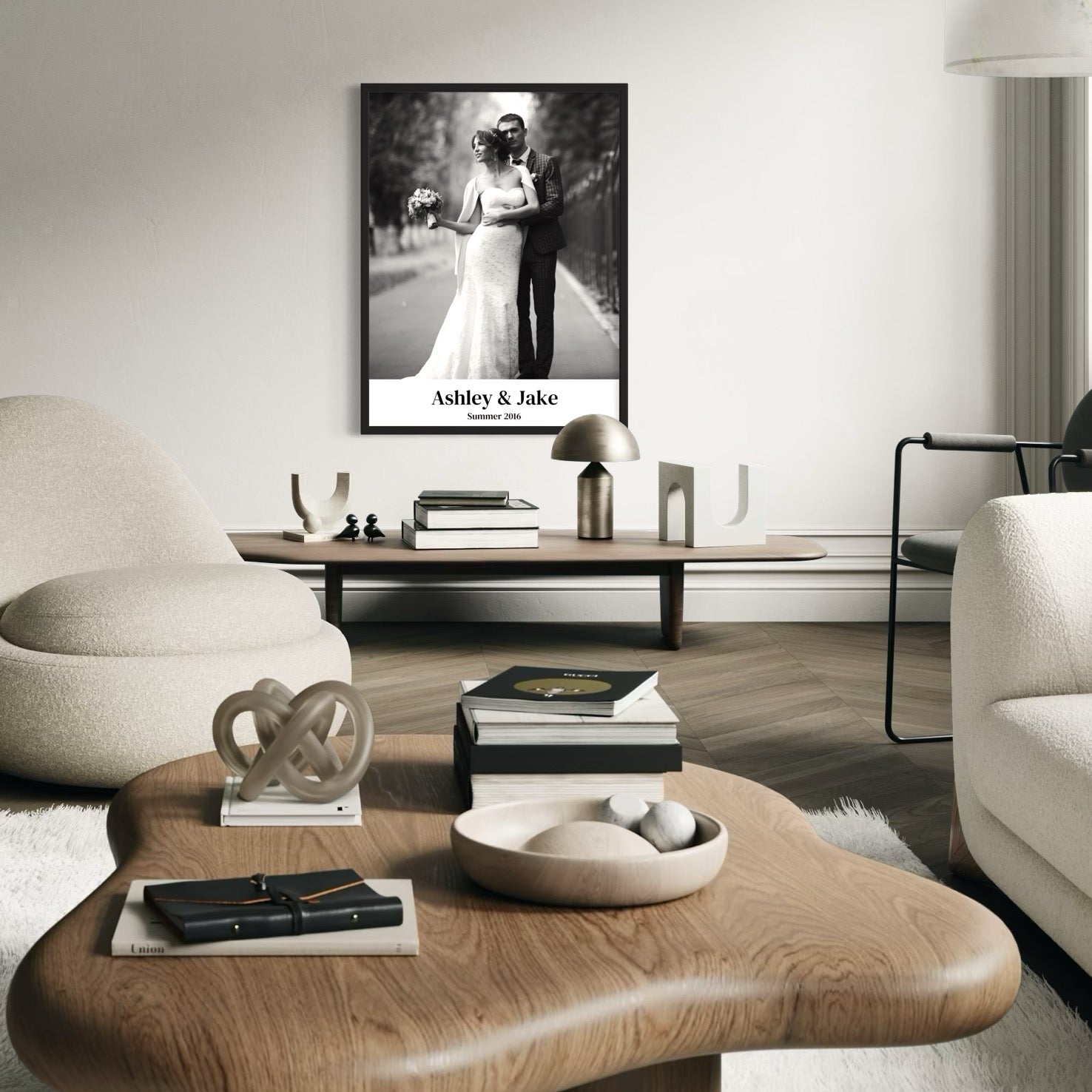 Personalized Couple's Wall Art | Custom Text & Photo with Live Preview