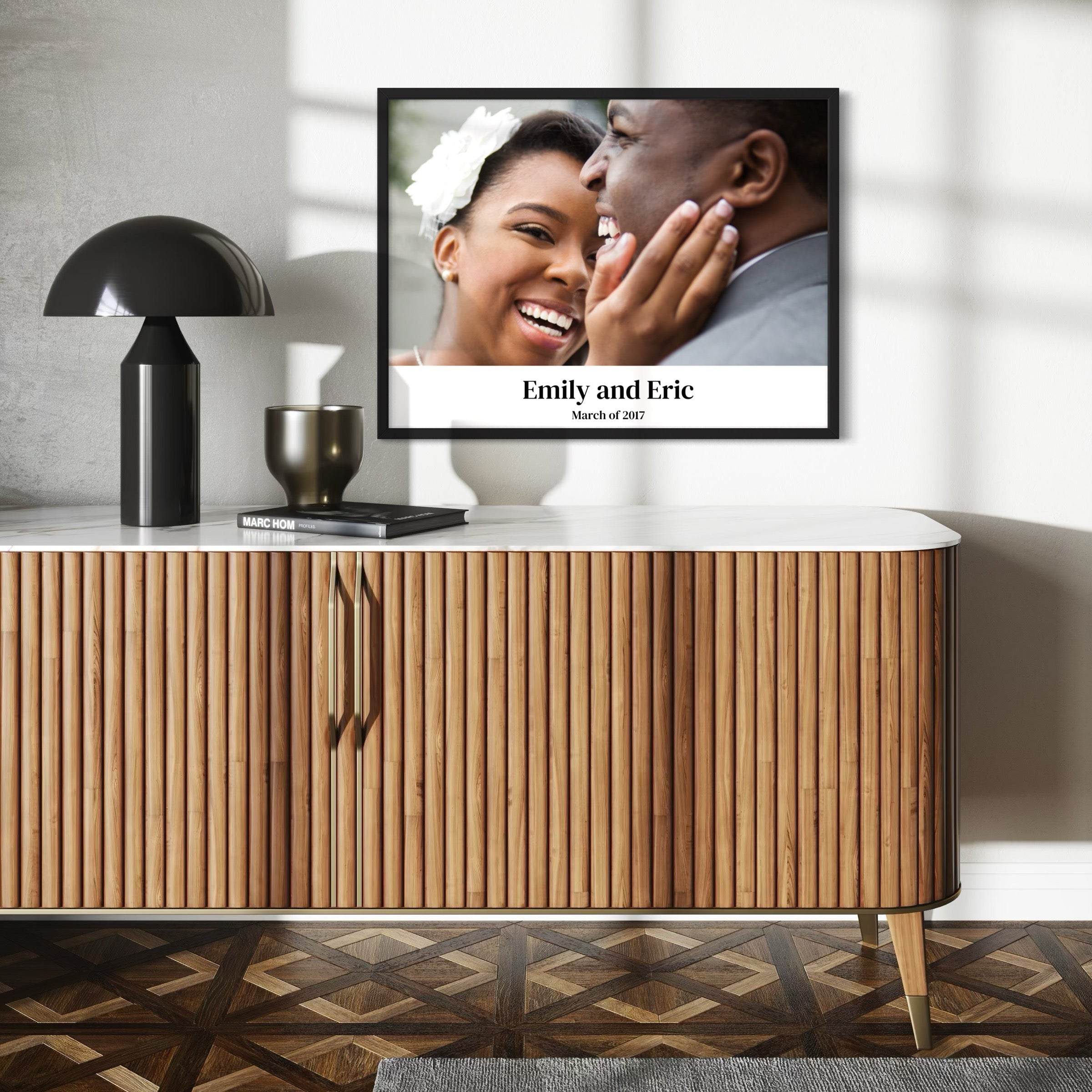 Personalized Couple's Wall Art | Custom Text & Photo with Live Preview