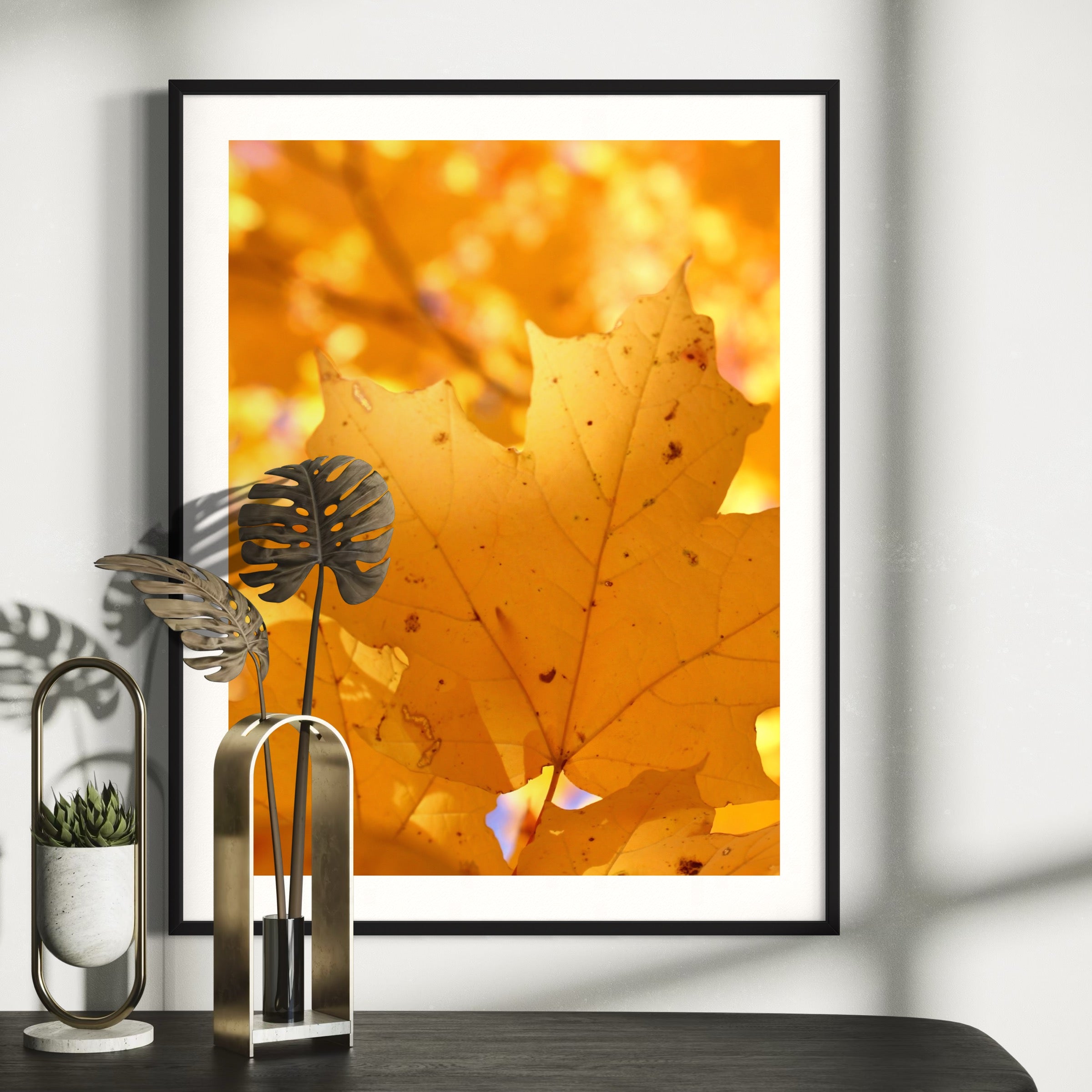 Yellow Leaves - Moderno Wall Art