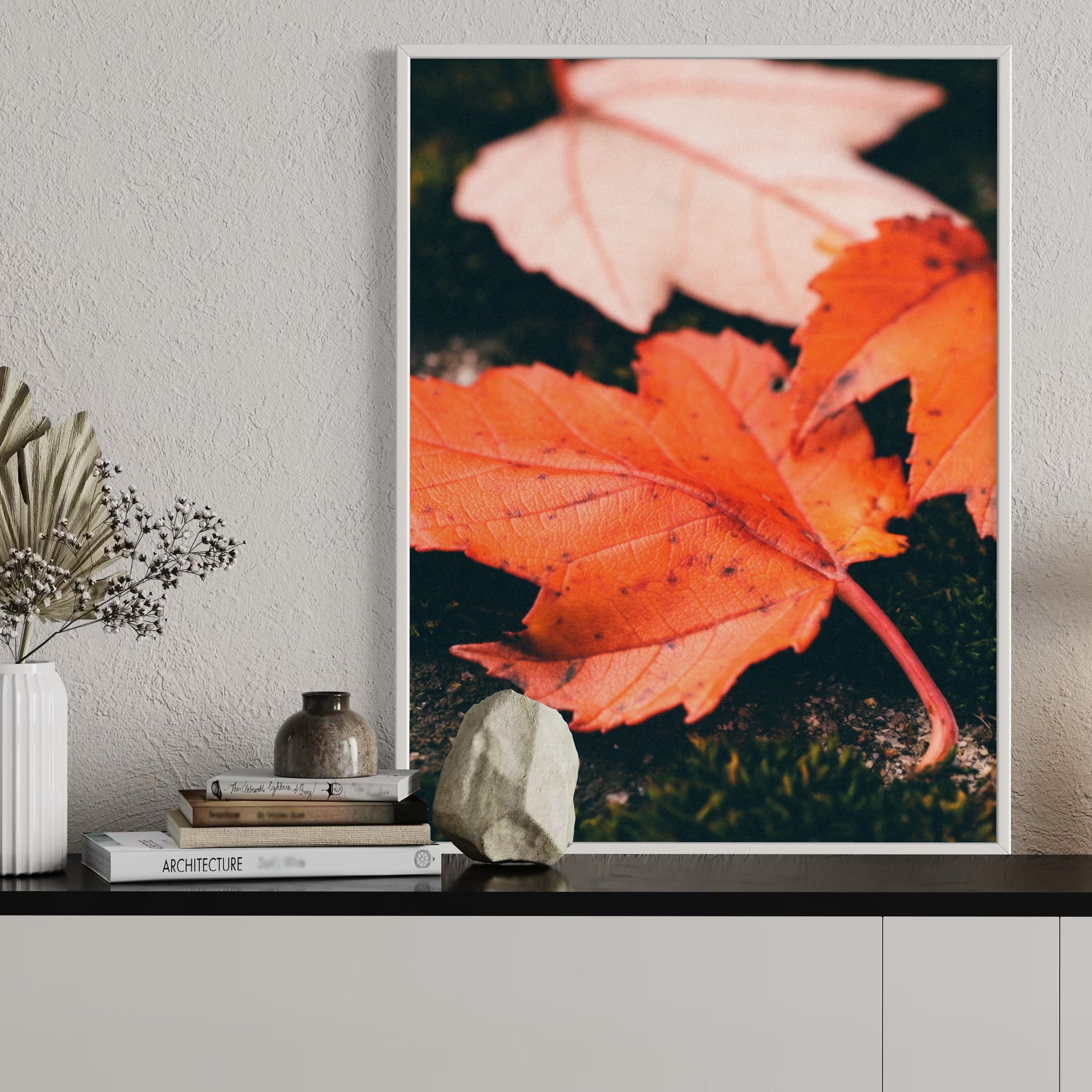 Red Maple Leaves - Moderno Wall Art Wall Art