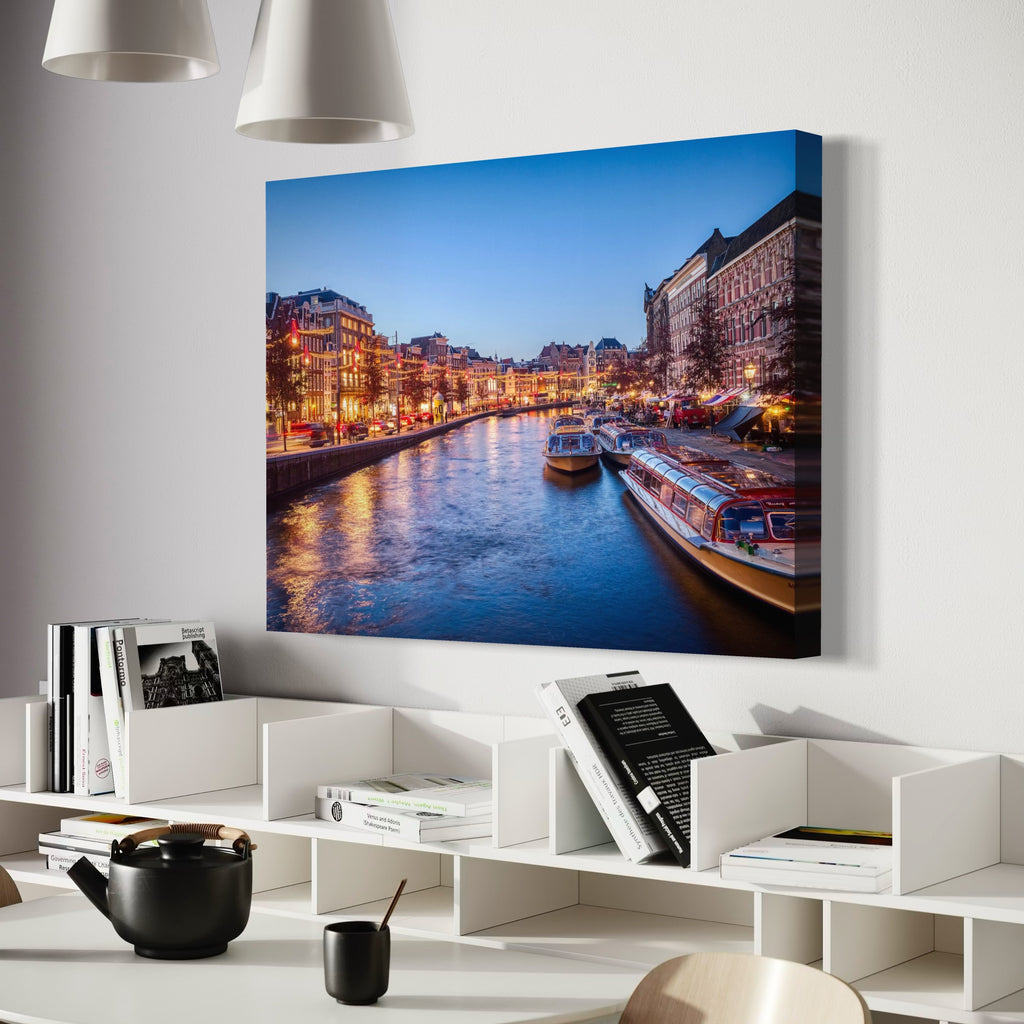 Nightfall in Amsterdam - Moderno Wall Art Wall Art