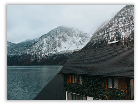 Winter Lakeside House