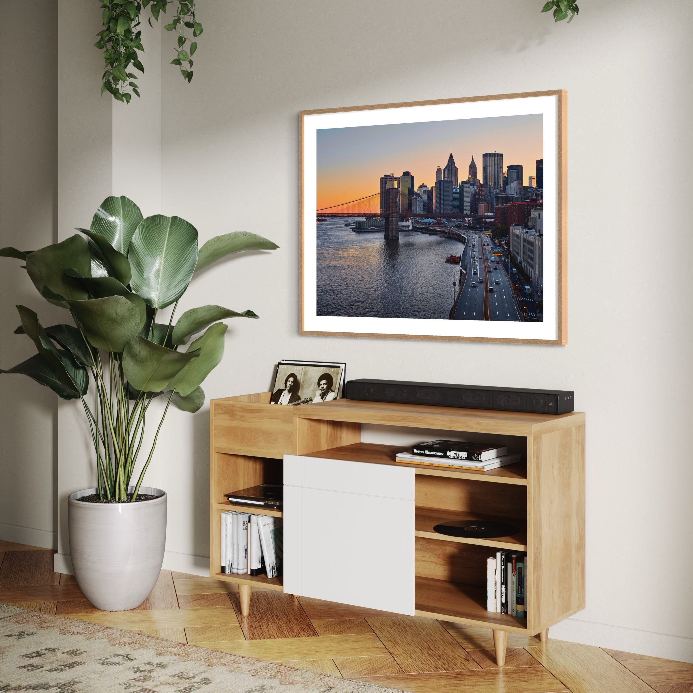 Golden Hour Drive - Moderno Wall Art Wall Art