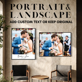 Personalized Couple's Wall Art | Custom Text & Photo with Live Preview