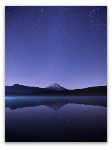 Mountain Reflections at Night