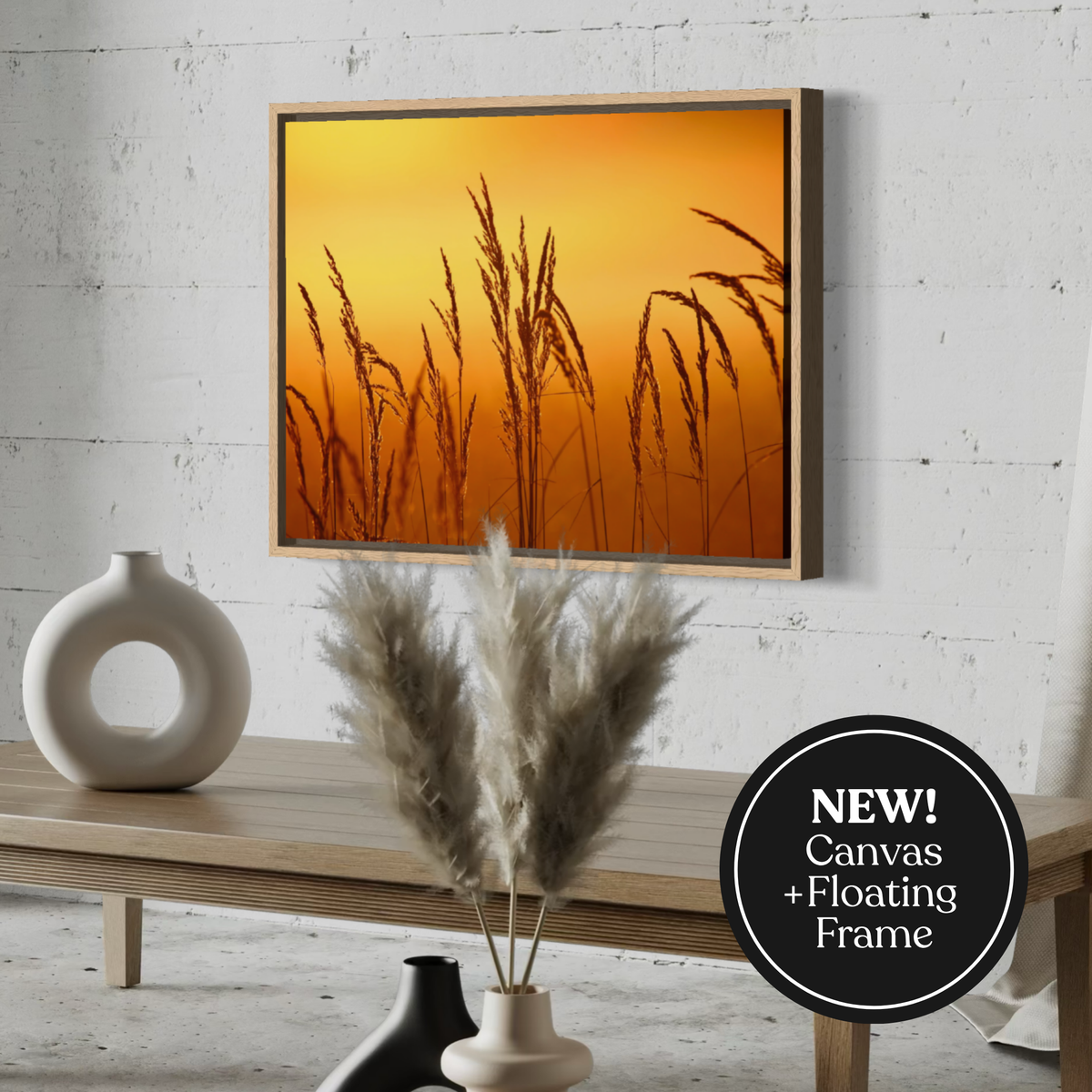 Sunset Reeds Landscape