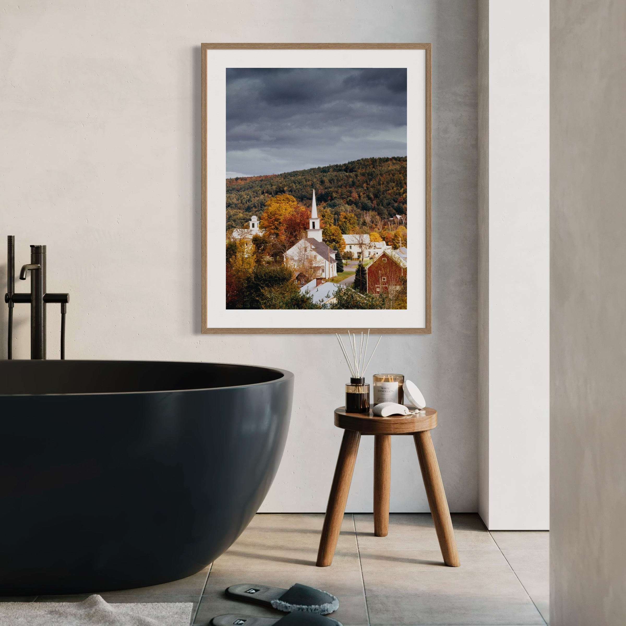 Village in Autumn - Moderno Wall Art Wall Art