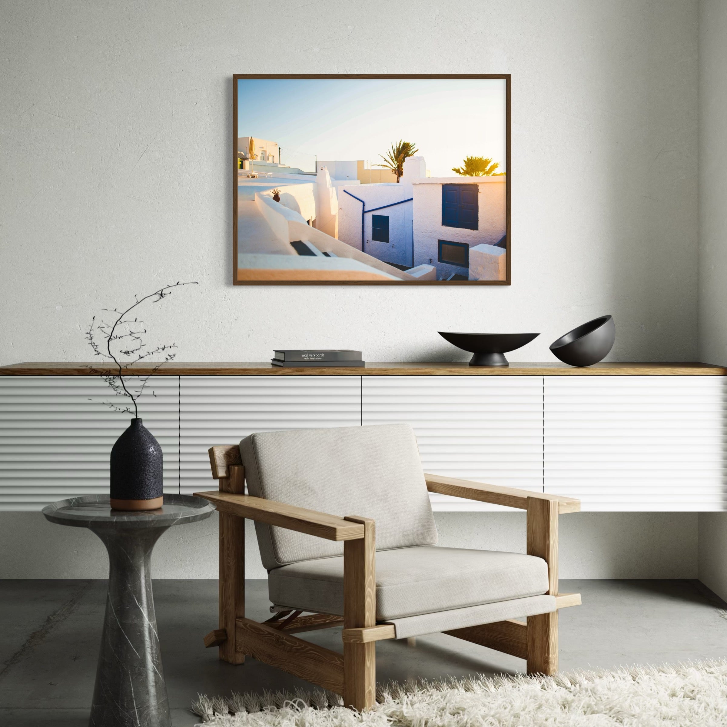 Sunlit Greek Architecture - Moderno Wall Art Wall Art