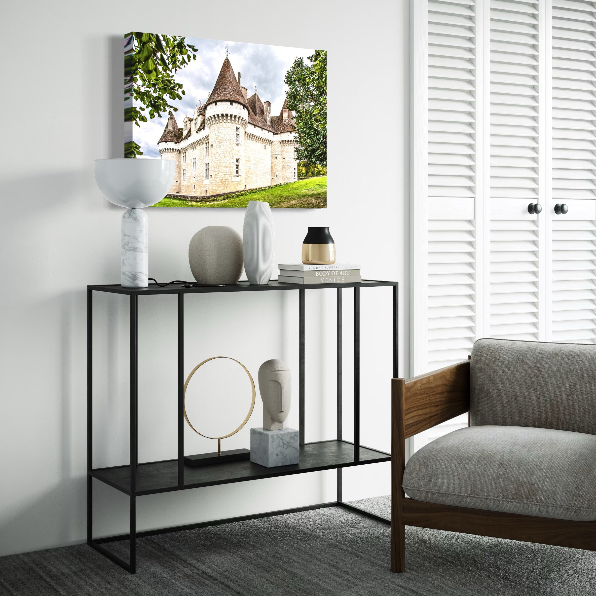 French Fortress Landscape - Moderno Wall Art Wall Art