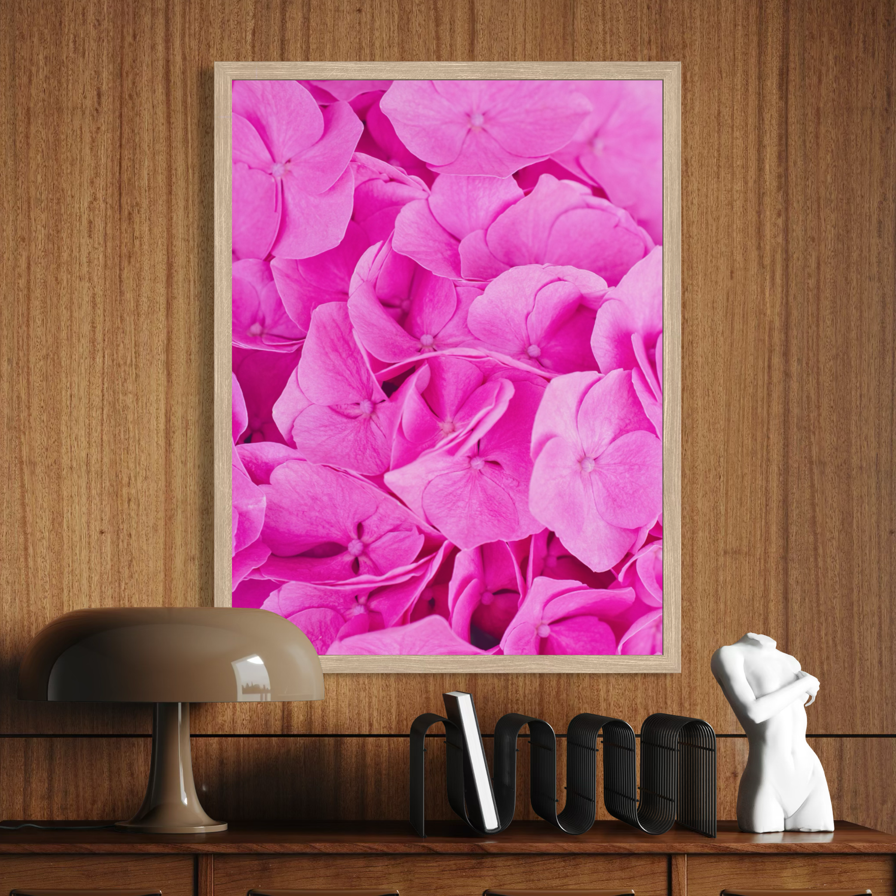 Pink Hydrangea in Detail
