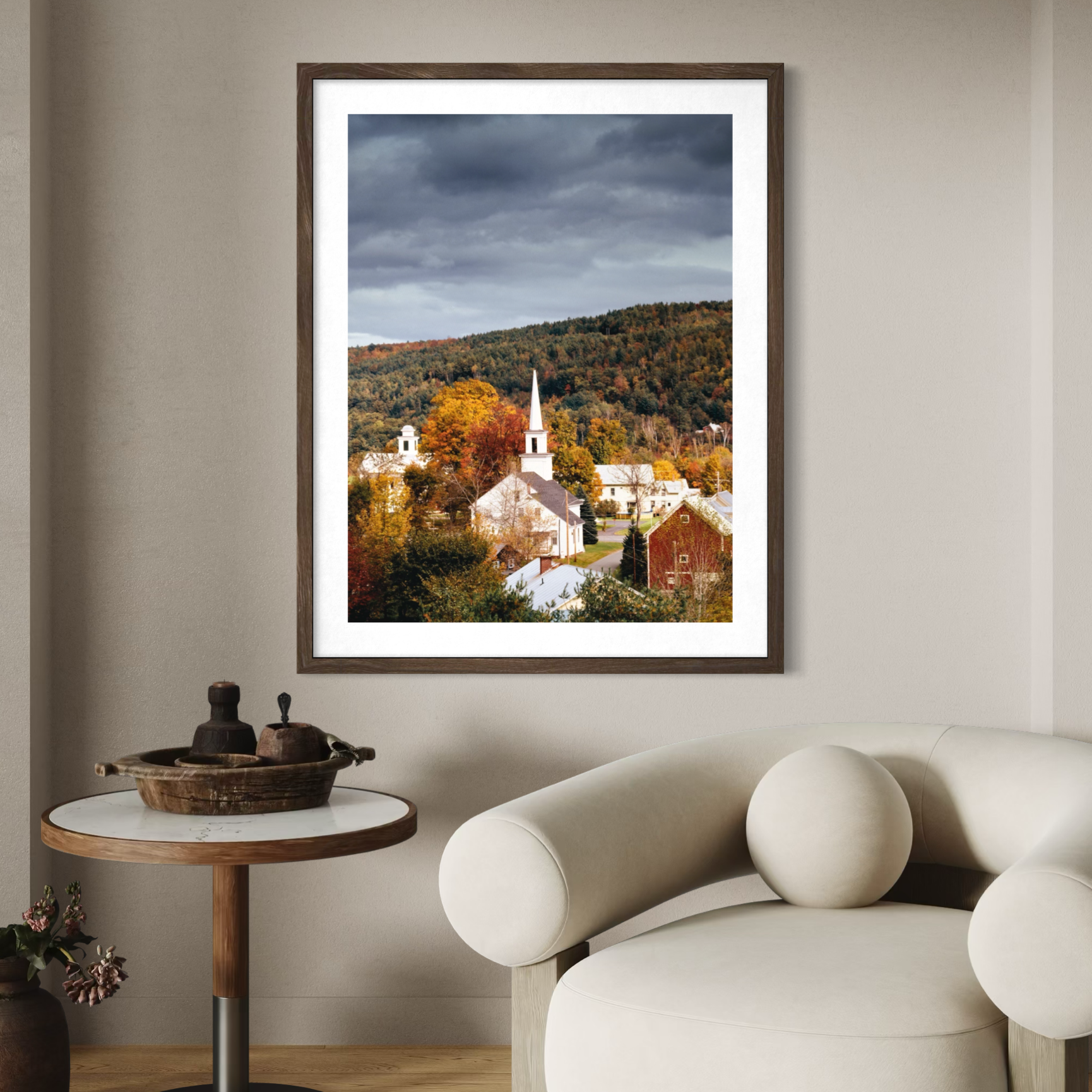 Village en automne