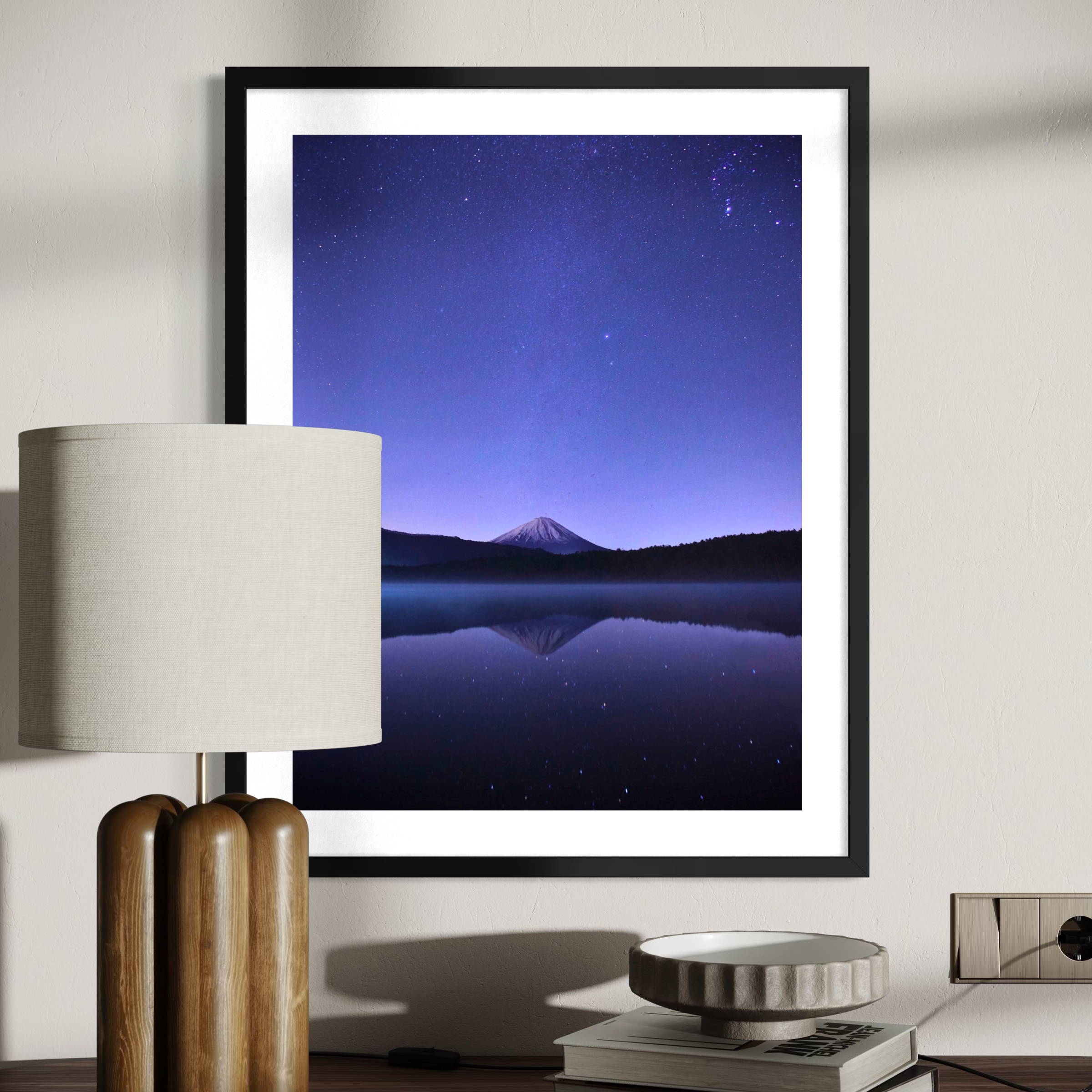 Reflejos de montaña por la noche