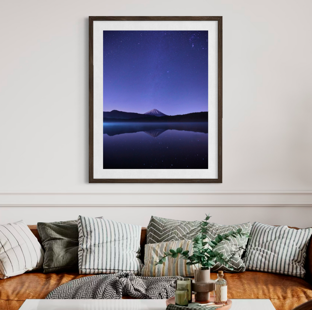 Reflejos de montaña por la noche