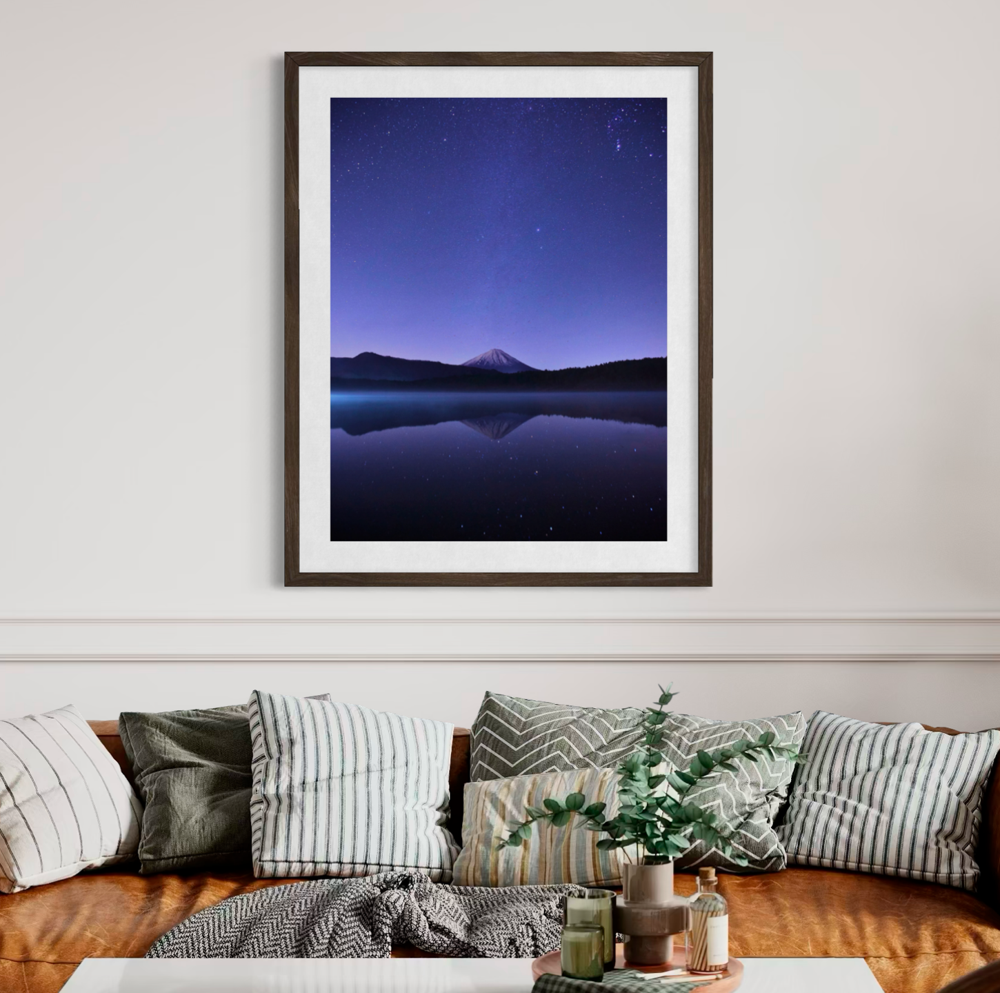Reflejos de montaña por la noche