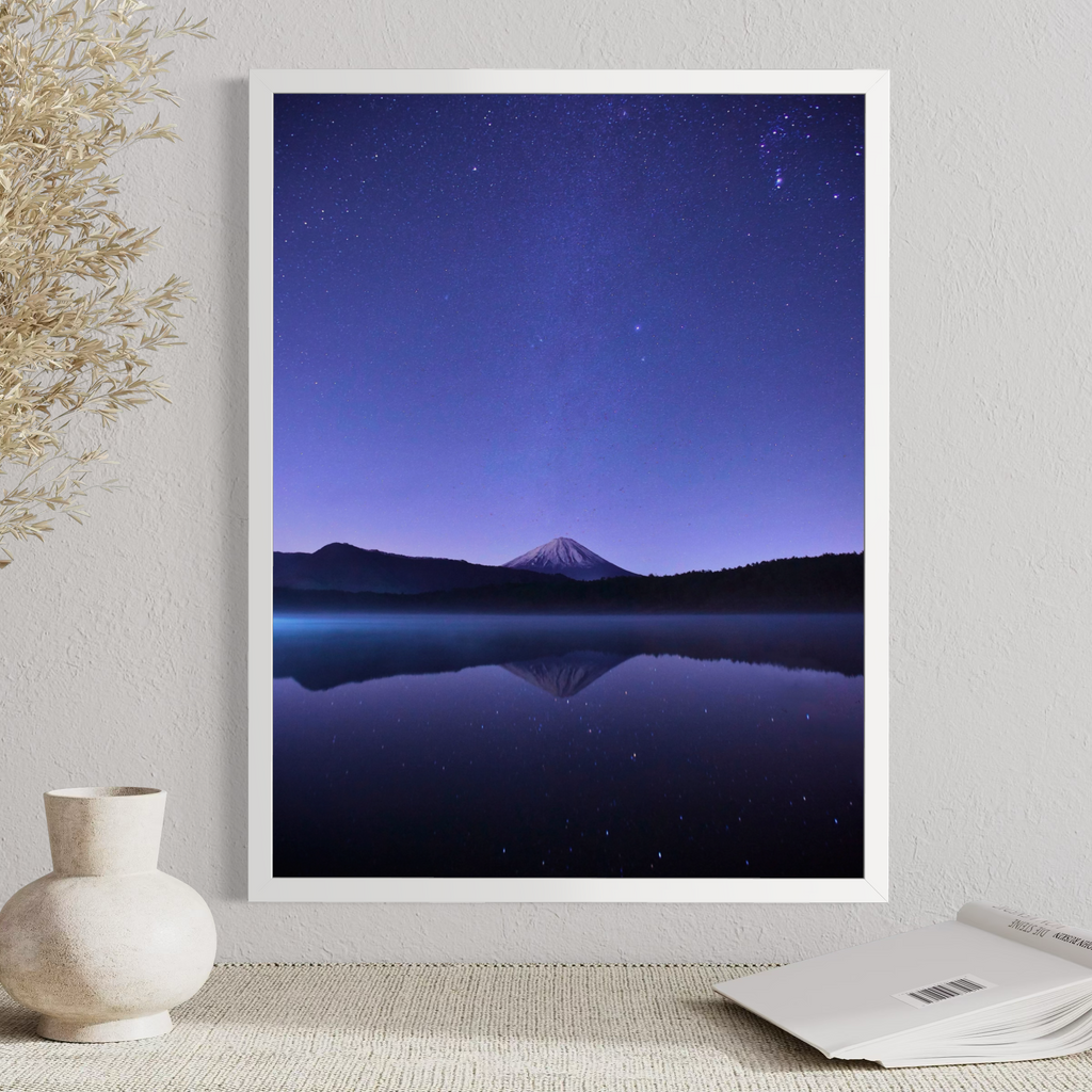 Reflejos de montaña por la noche
