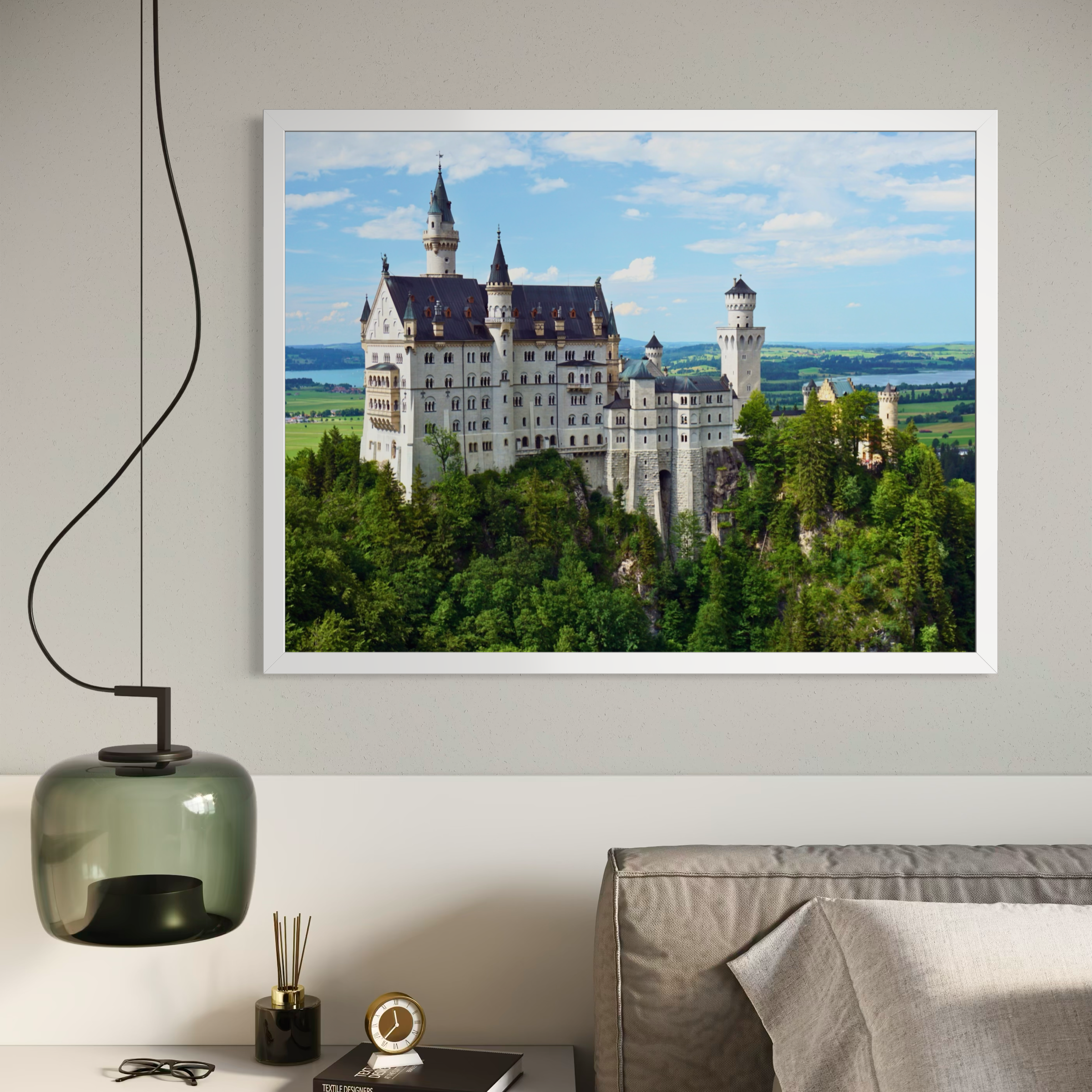 Vista panorámica del castillo de Neuschwanstein