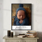 Personalized Newborn Wall Art: Custom Framed Print | Canvas | Poster