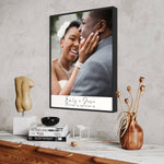 Personalized Couple's Wall Art | Custom Text & Photo with Live Preview