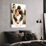 Personalized Couple's Wall Art | Custom Text & Photo with Live Preview