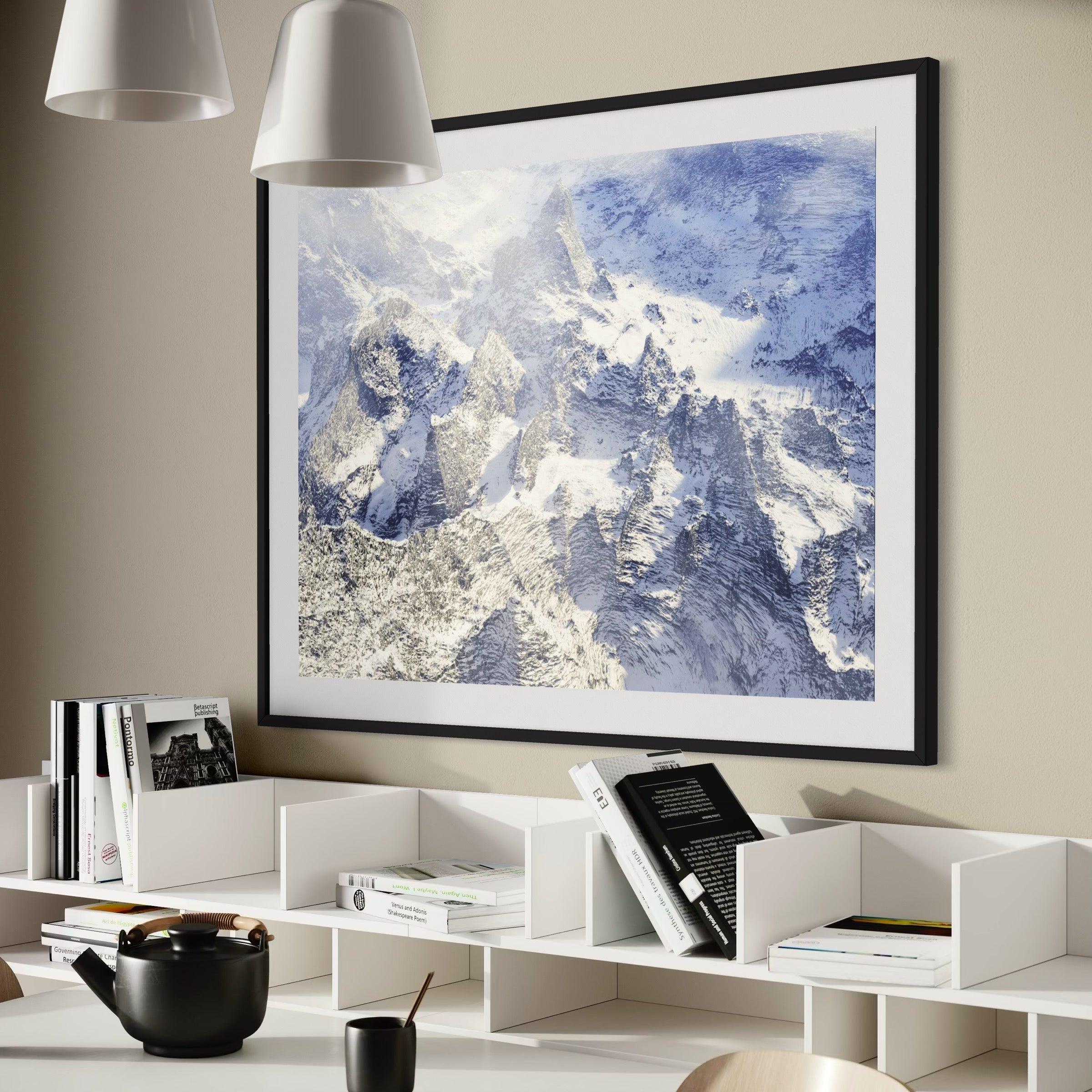 Jagged Mountain Peaks - Moderno Wall Art Wall Art