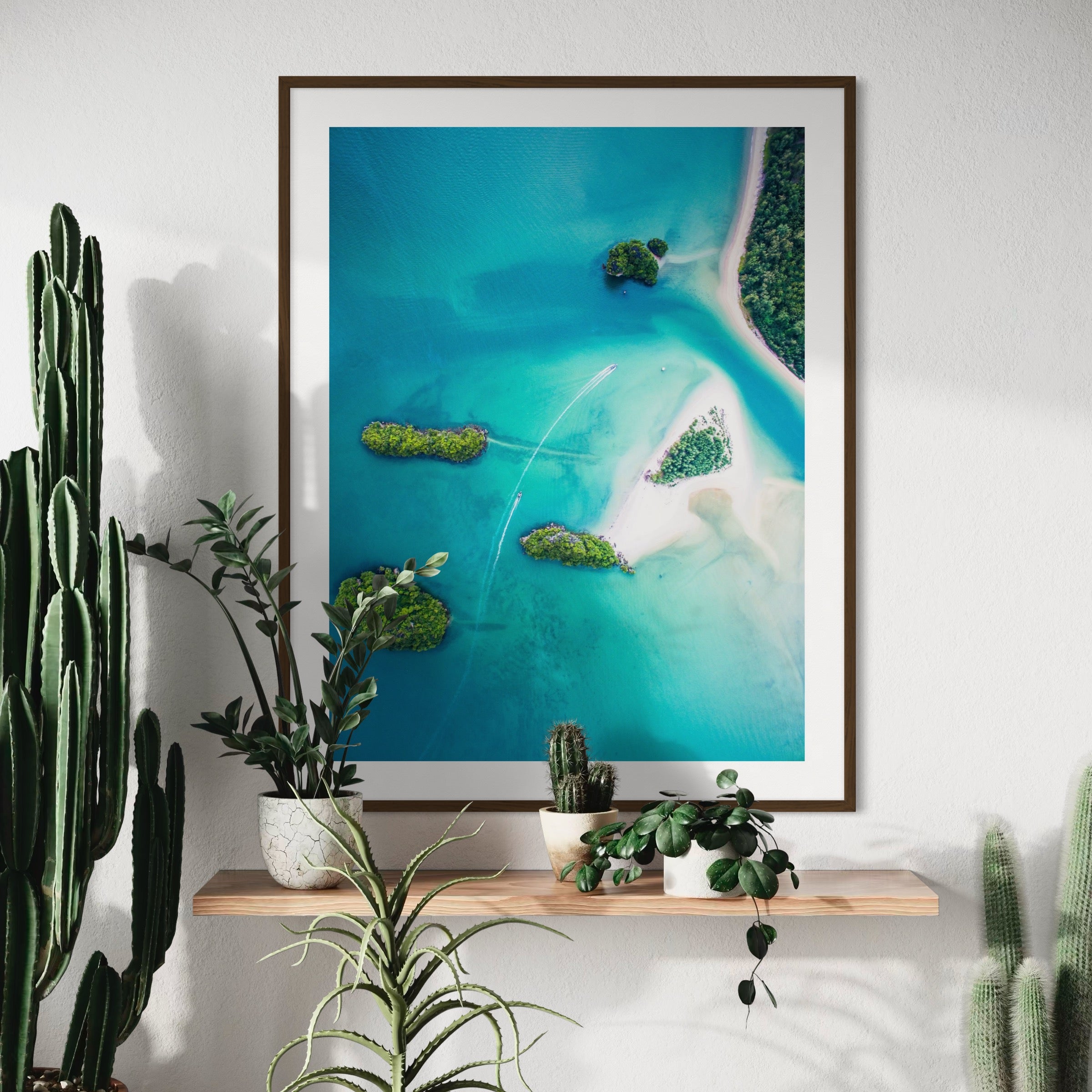 Tropical Escape from Above - Moderno Wall Art Wall Art