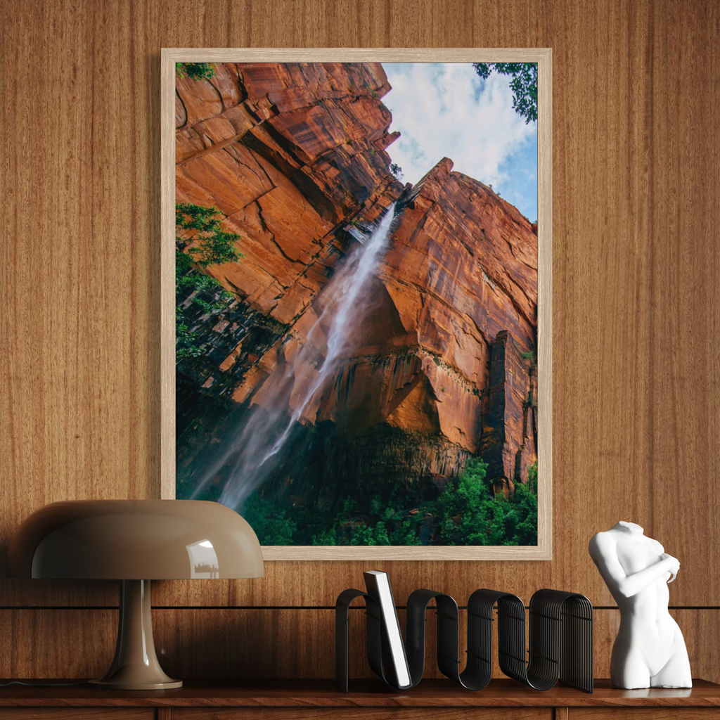 Cascada del acantilado de arenisca