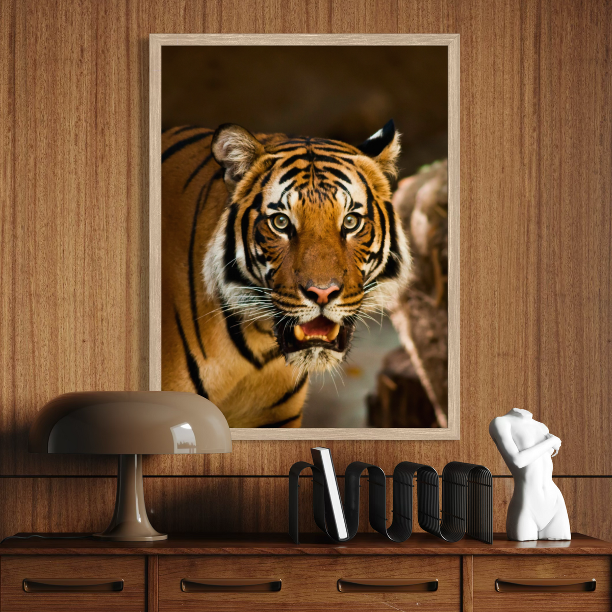 Le regard intense d'un tigre