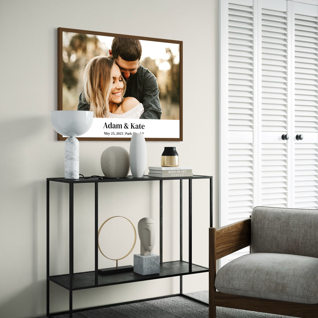 Décoration murale personnalisée pour nouveau-né | Texte et photo personnalisés avec aperçu en direct 