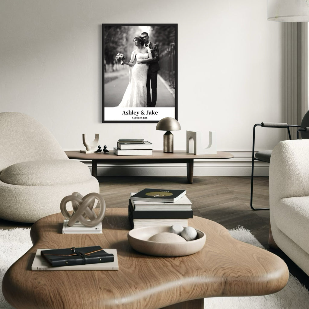 Décoration murale personnalisée pour nouveau-né | Texte et photo personnalisés avec aperçu en direct 