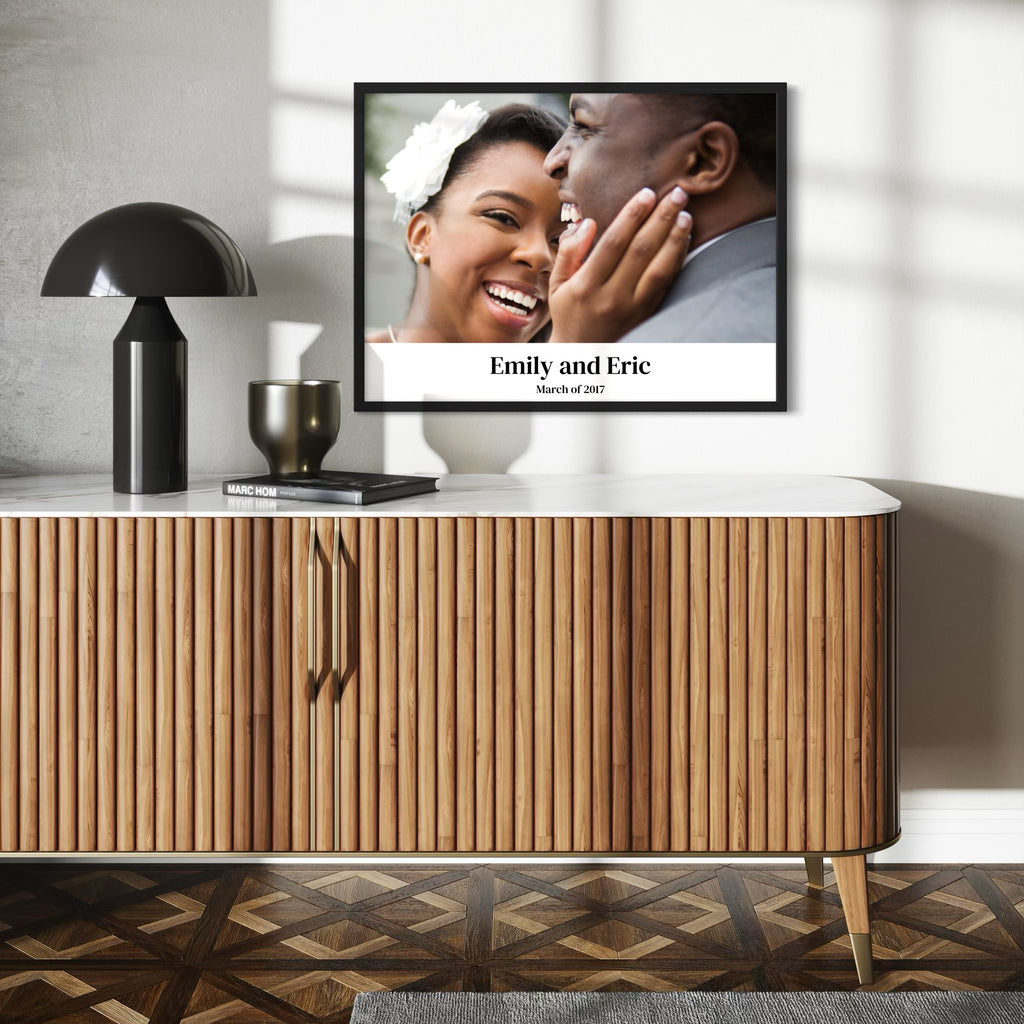 Décoration murale personnalisée pour nouveau-né | Texte et photo personnalisés avec aperçu en direct 