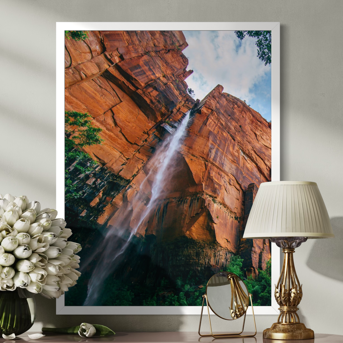Cascada del acantilado de arenisca