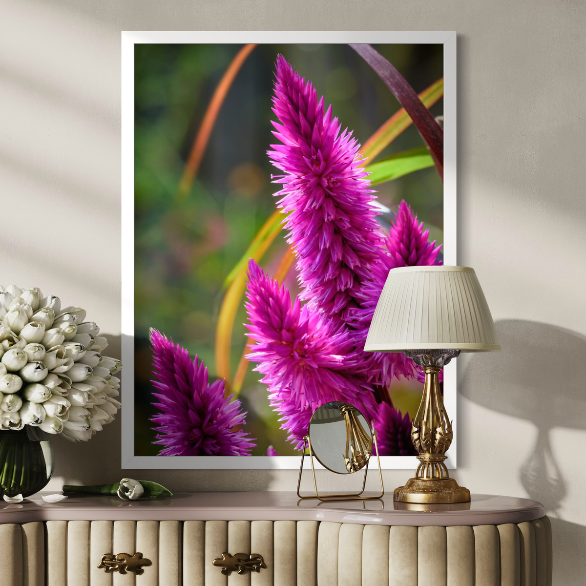 Celosia en flor