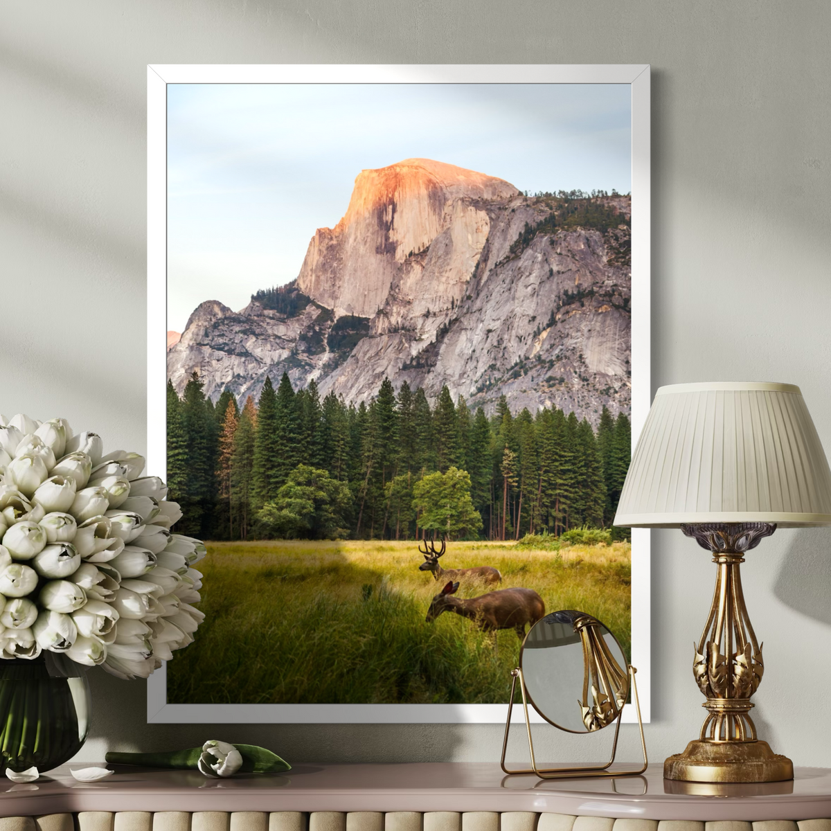Ciervos en el valle de Yosemite