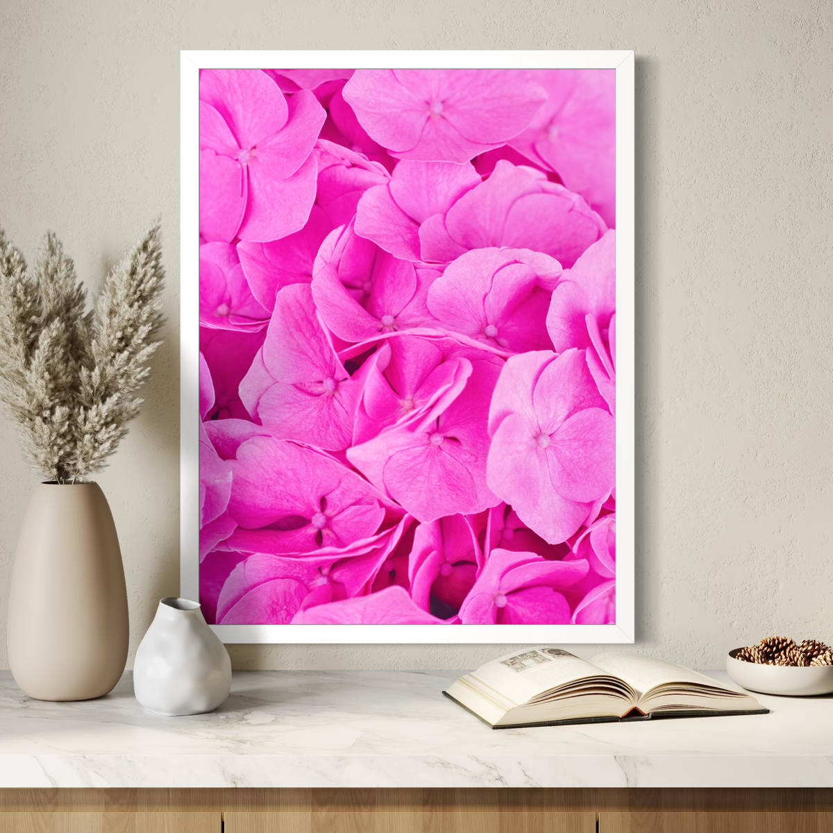 Pink Hydrangea in Detail