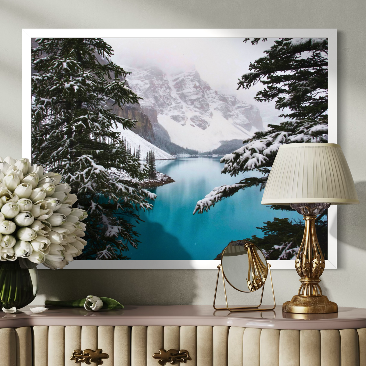 Invierno en el lago Louise